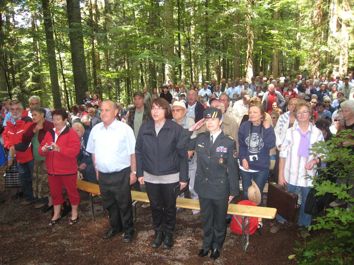 Photo showing: Partisan hospital Ogenjca, commemoration in 2010