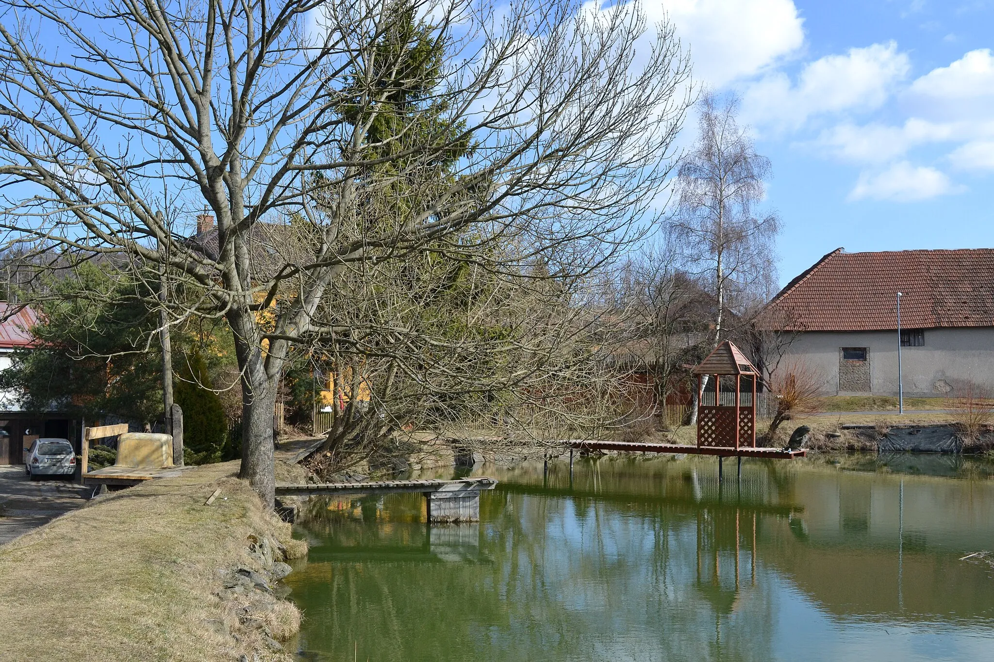 Photo showing: Chroustov (Bohdalov) - návesní rybník