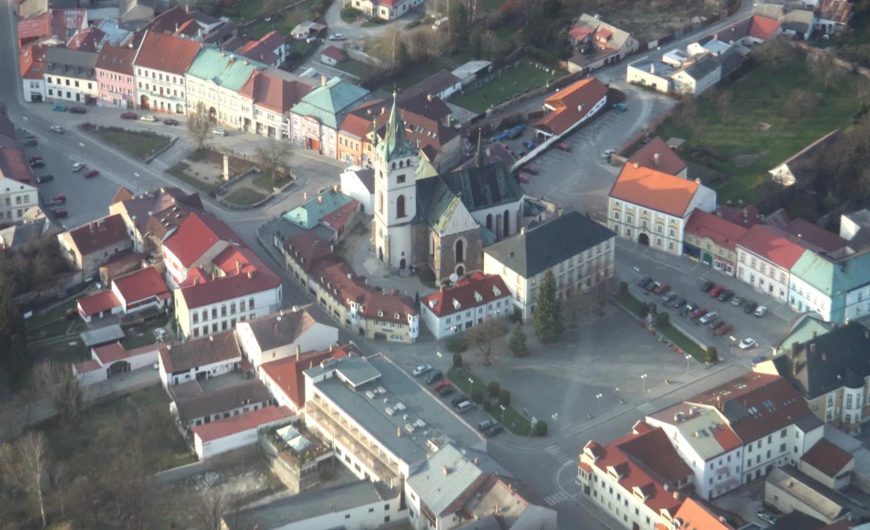 Photo showing: Humpolec by air