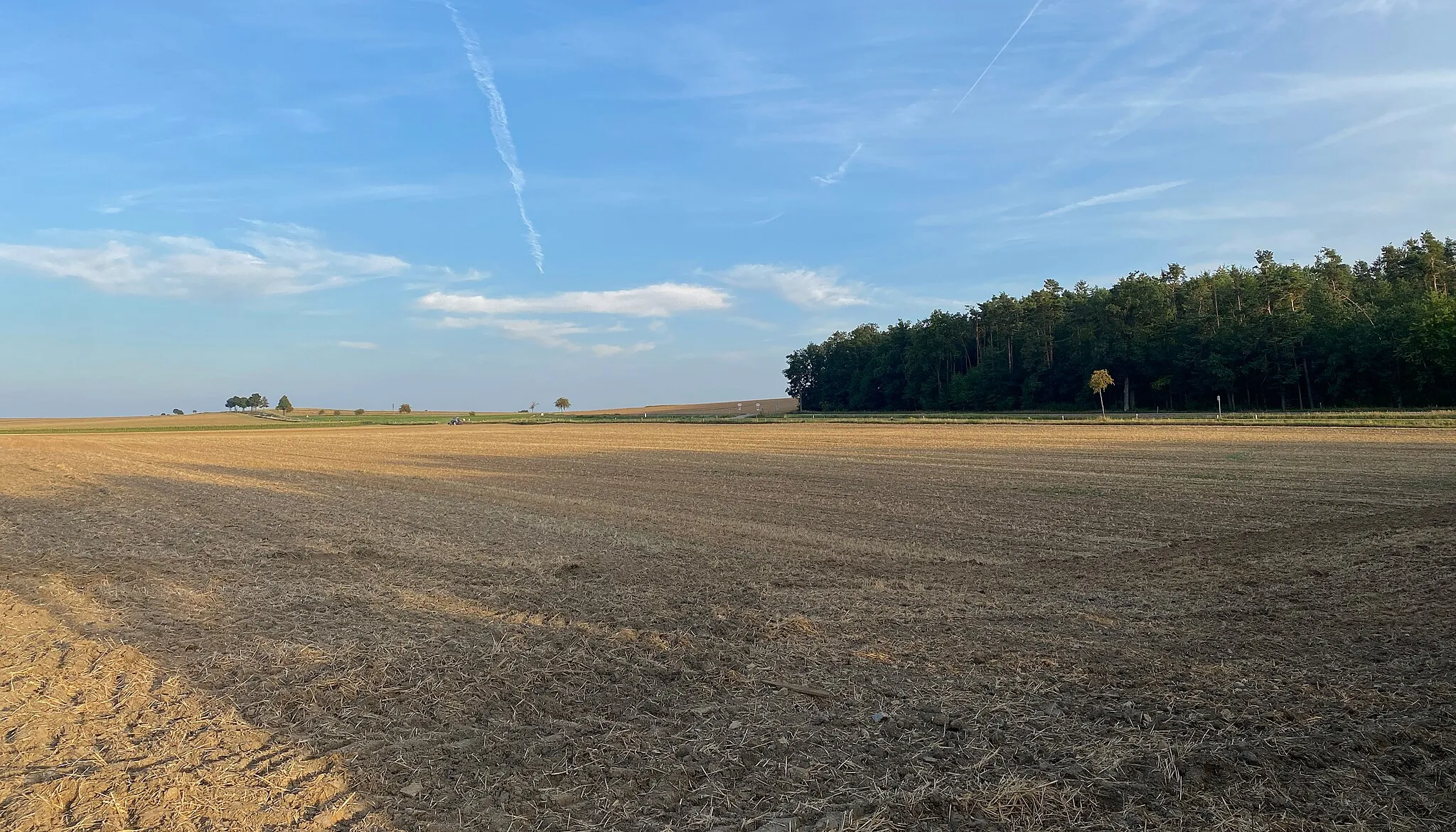 Photo showing: Ein Acker in Niederfladnitz. Blickrichtung Südosten.