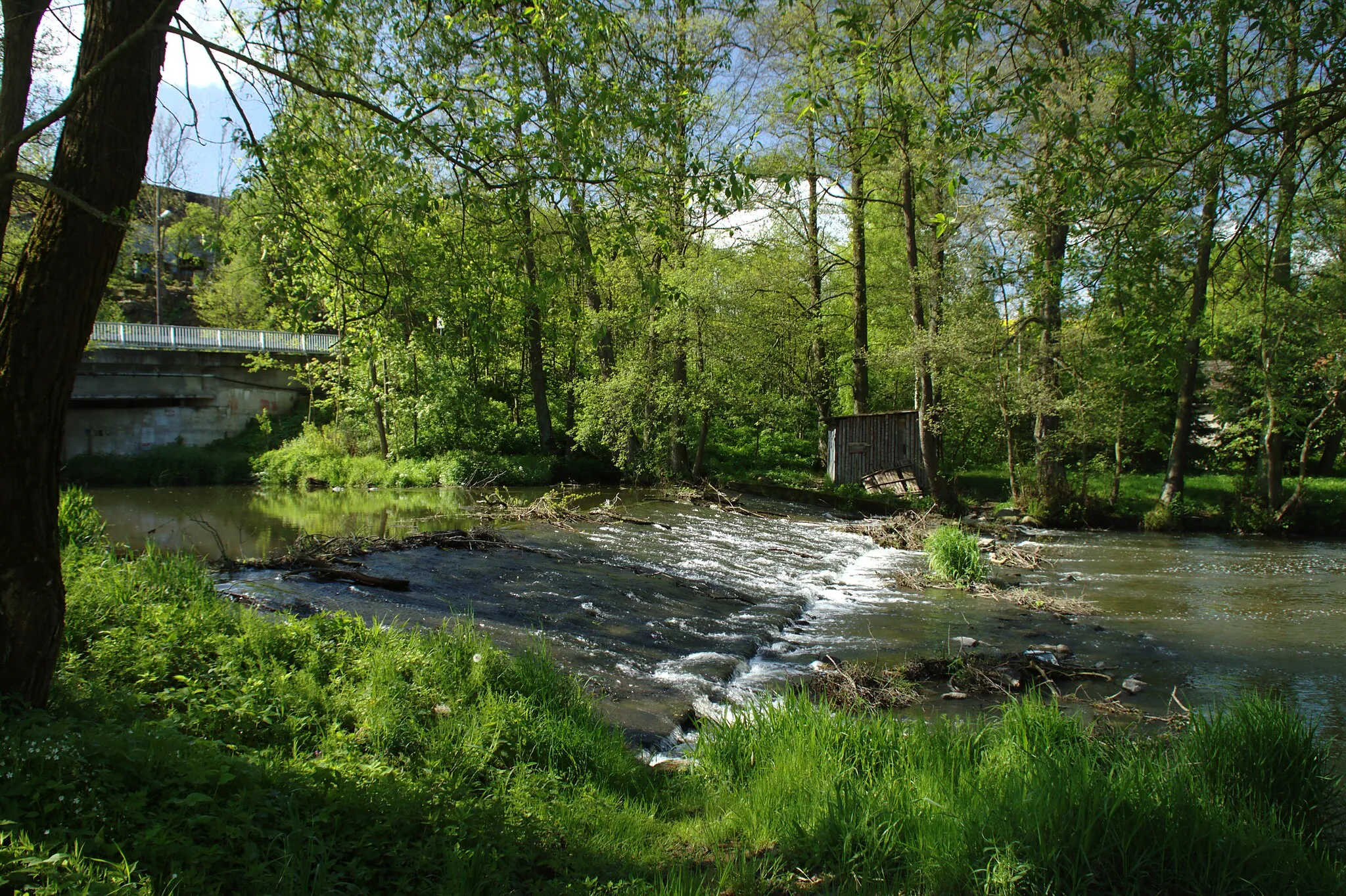 Photo showing: Sázava River in Přibyslav-Poříčí, Vysočina Region, CZ