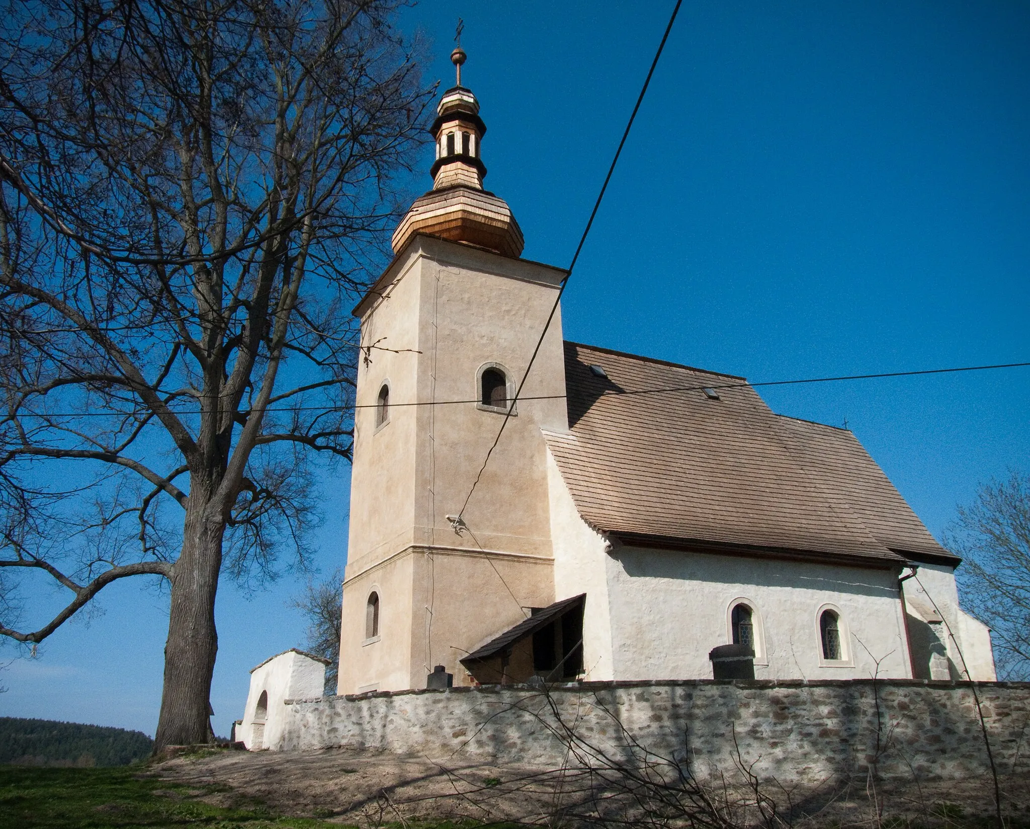 Photo showing: Church of St. Margaret in the village of Loukov, Pelhřimov District, Czech Republic