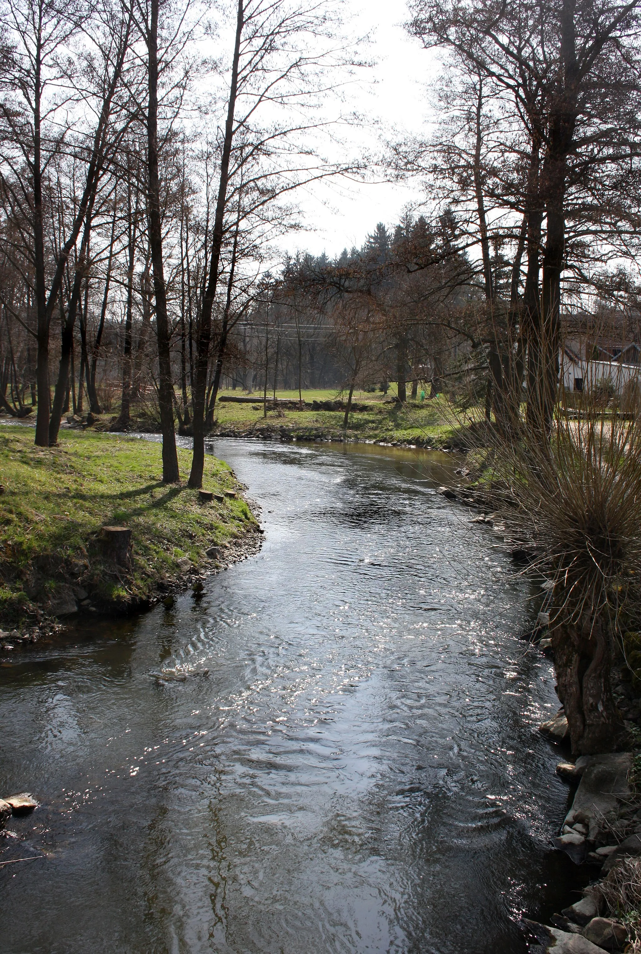 Photo showing: Balinka river in Frankův Zhořec, part of Stránecká Zhoř