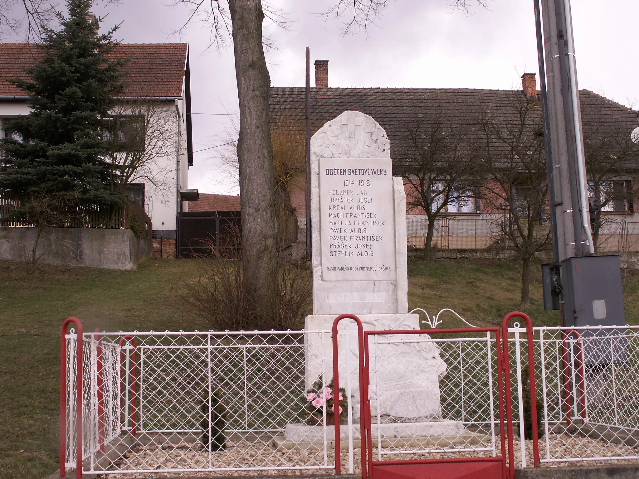 Photo showing: památník obětem 1. sv. války, Kundratice, okres Žďár nad Sázavou