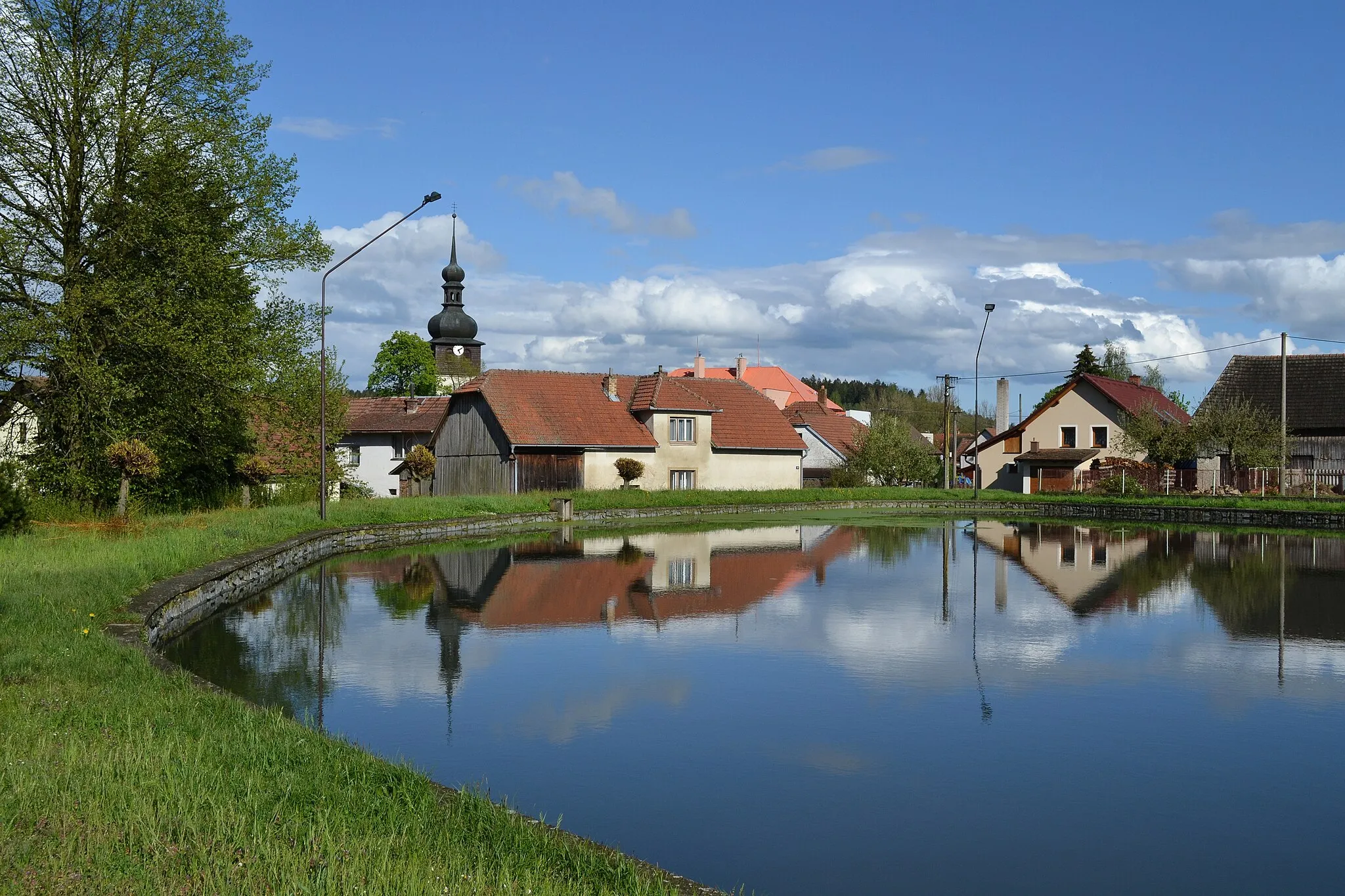 Photo showing: Bobrůvka (okres Žďár nad Sázavou) - rybník v centru
