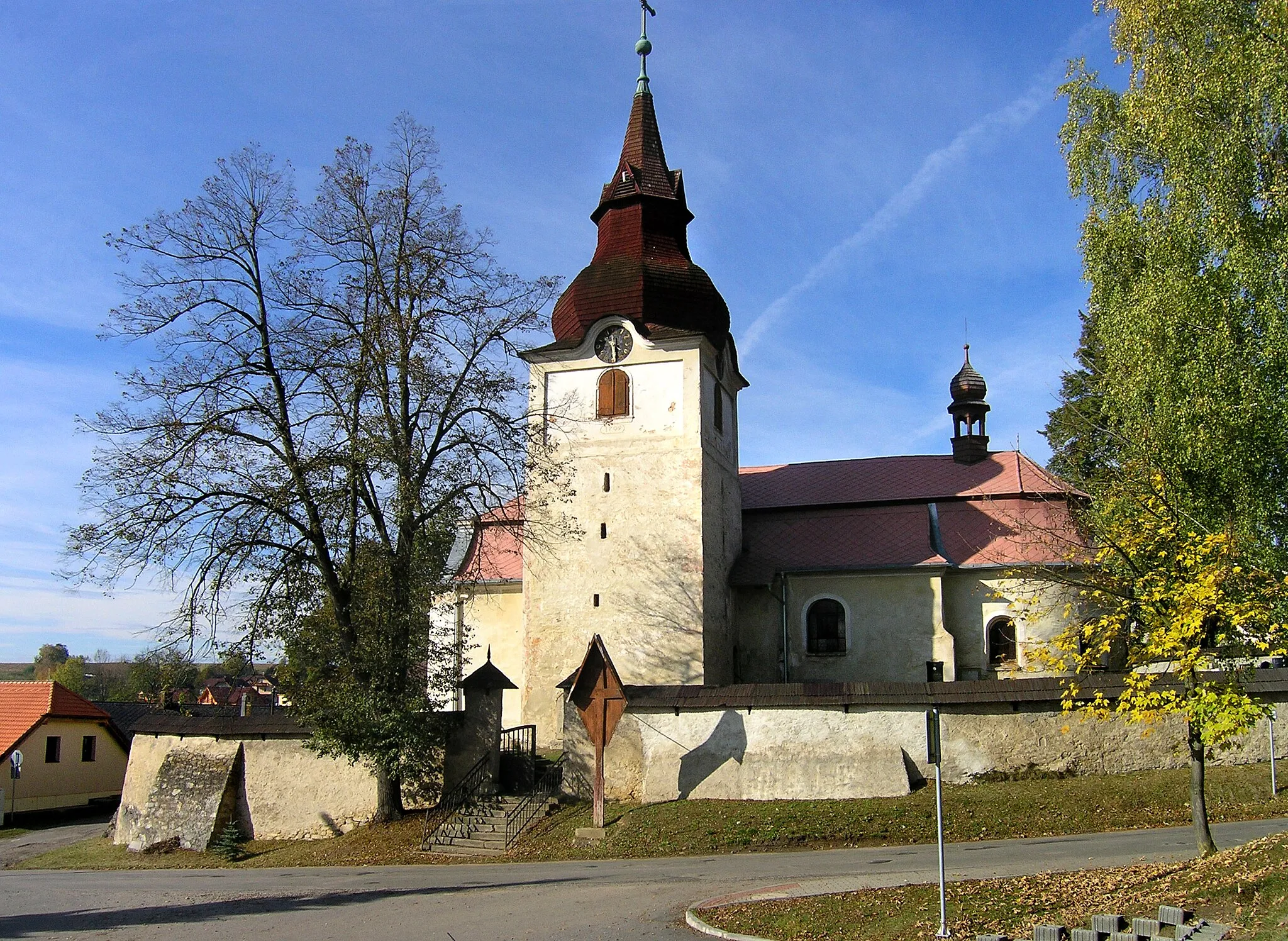 Photo showing: Church in Vyskytná nad Jihlavou, Czech Republic