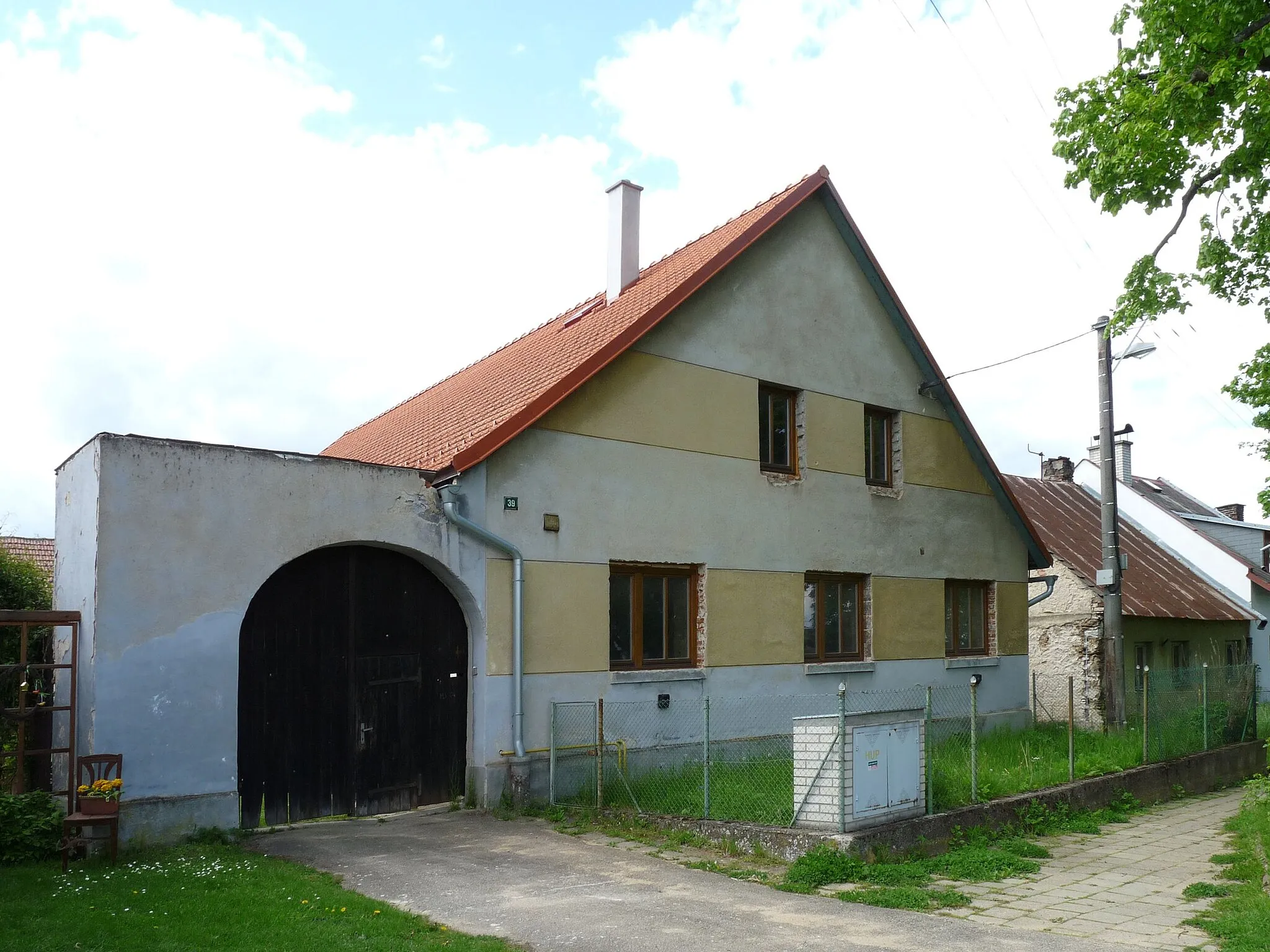 Photo showing: House No 39 in the village of Střítež, Jihlava District, Vysočina Region, Czech Republic, one of the former Jewish houses.