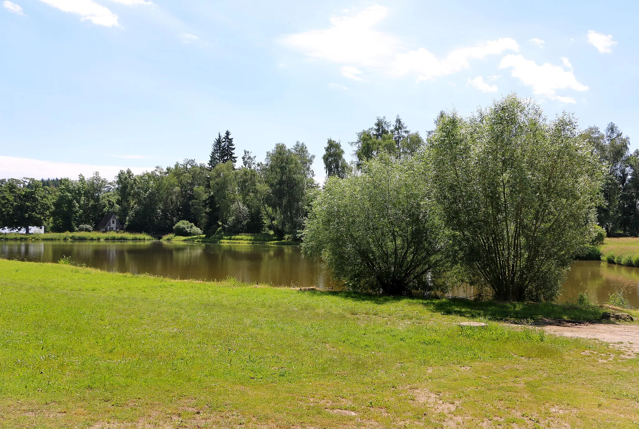 Photo showing: Dolní Jarošův pond in Stonařov, Czech Republic.