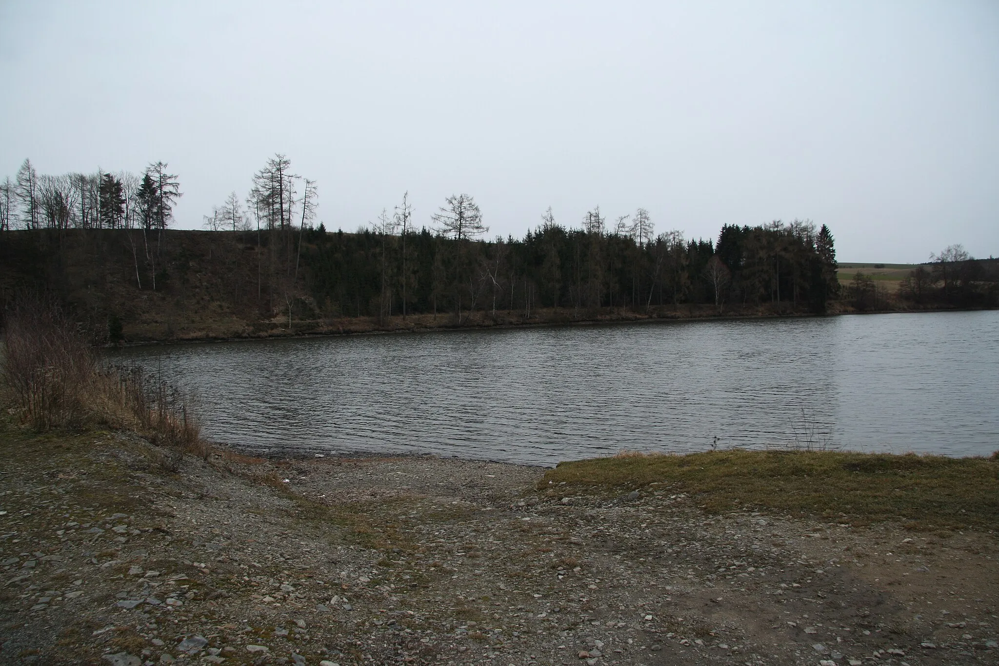 Photo showing: Kněžický pond in Kněžice, Jihlava District.