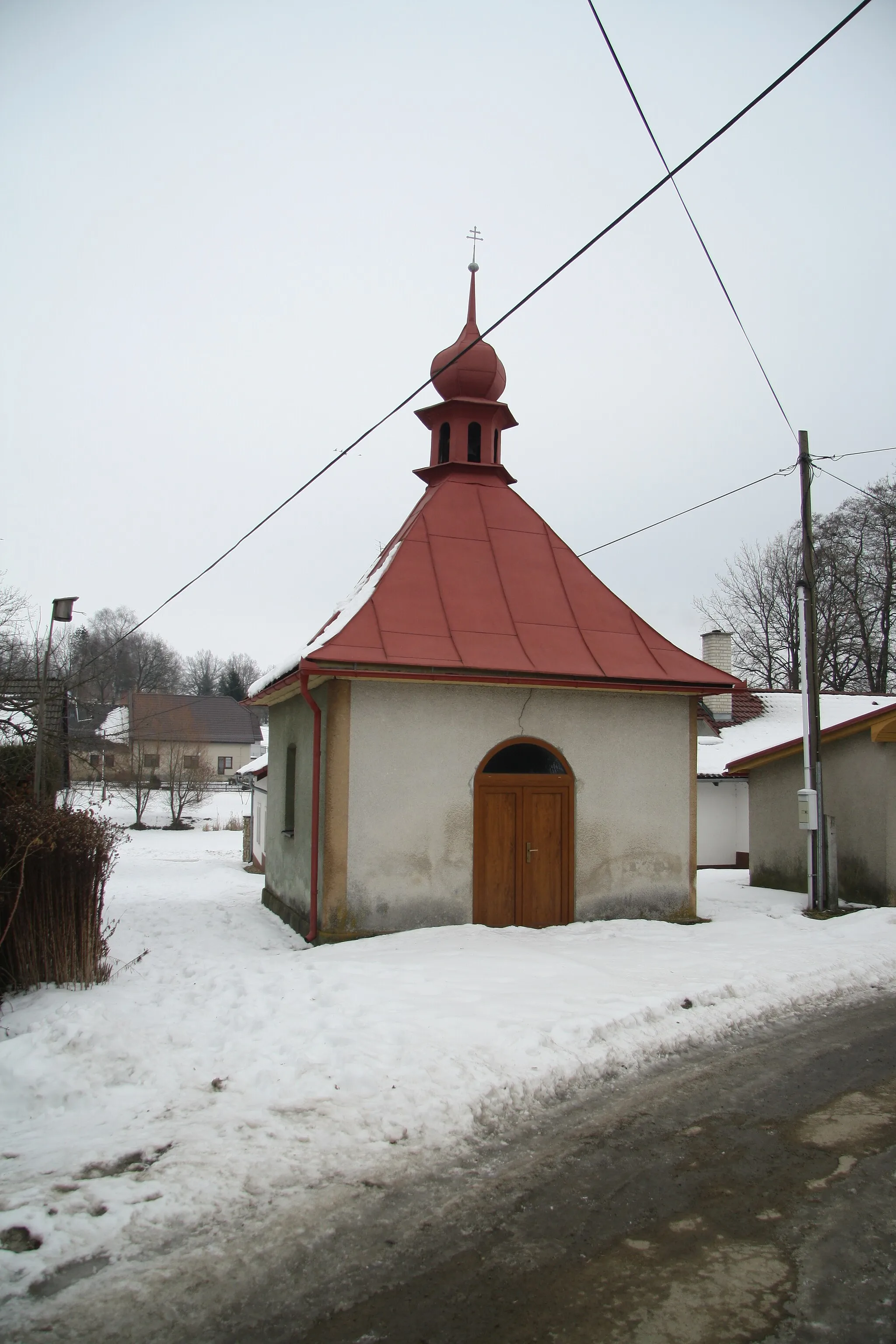 Photo showing: Center with of Chapel of Saint James in Ježená, Jihlava District.