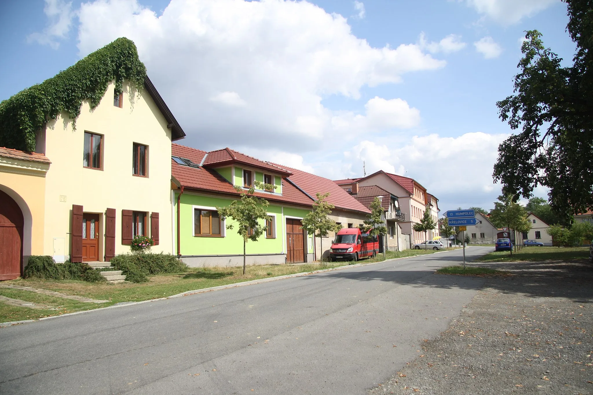 Photo showing: Center of Senožaty, Pelhřimov District.