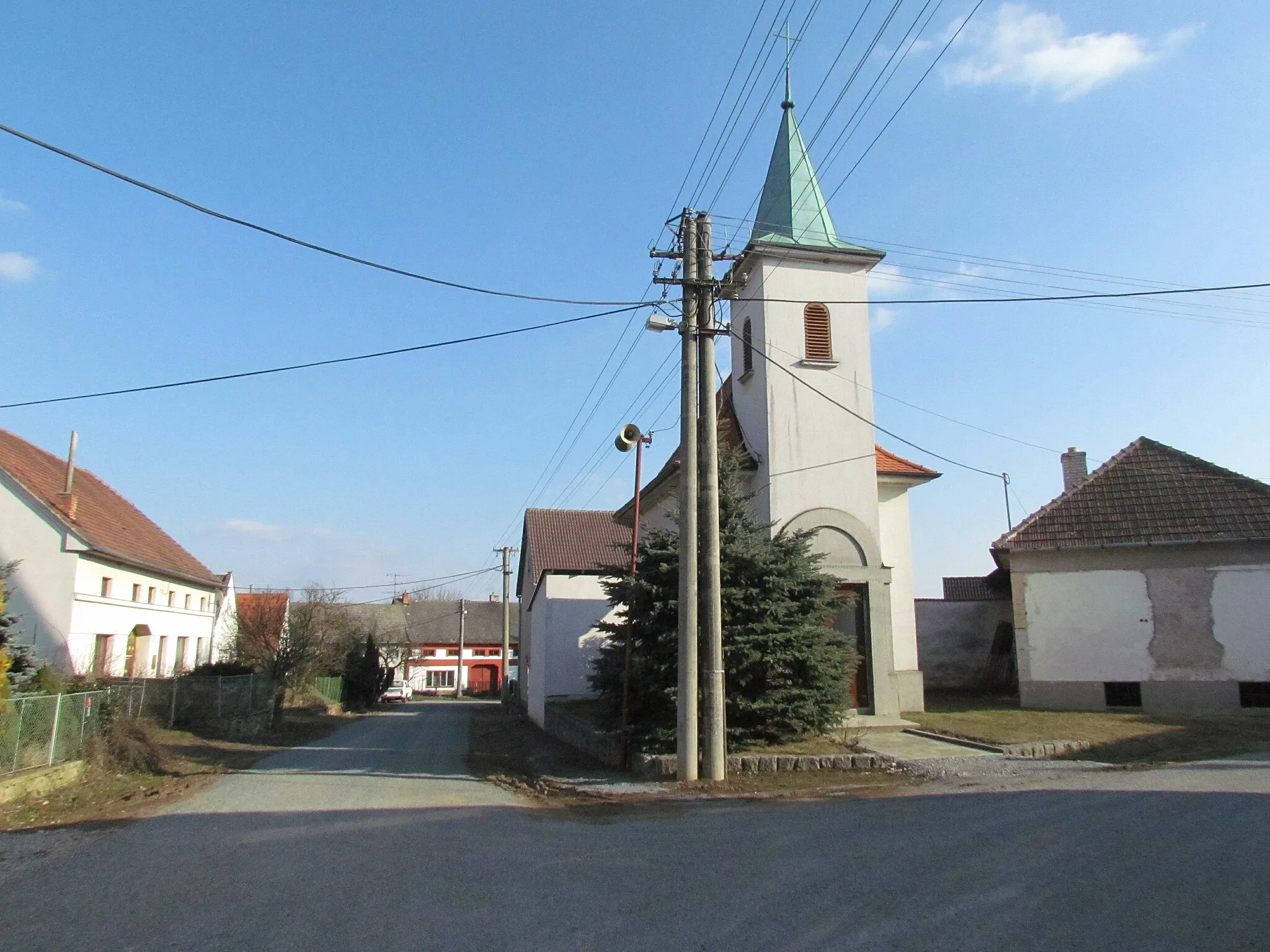 Photo showing: Center of Číměř, Třebíč District.