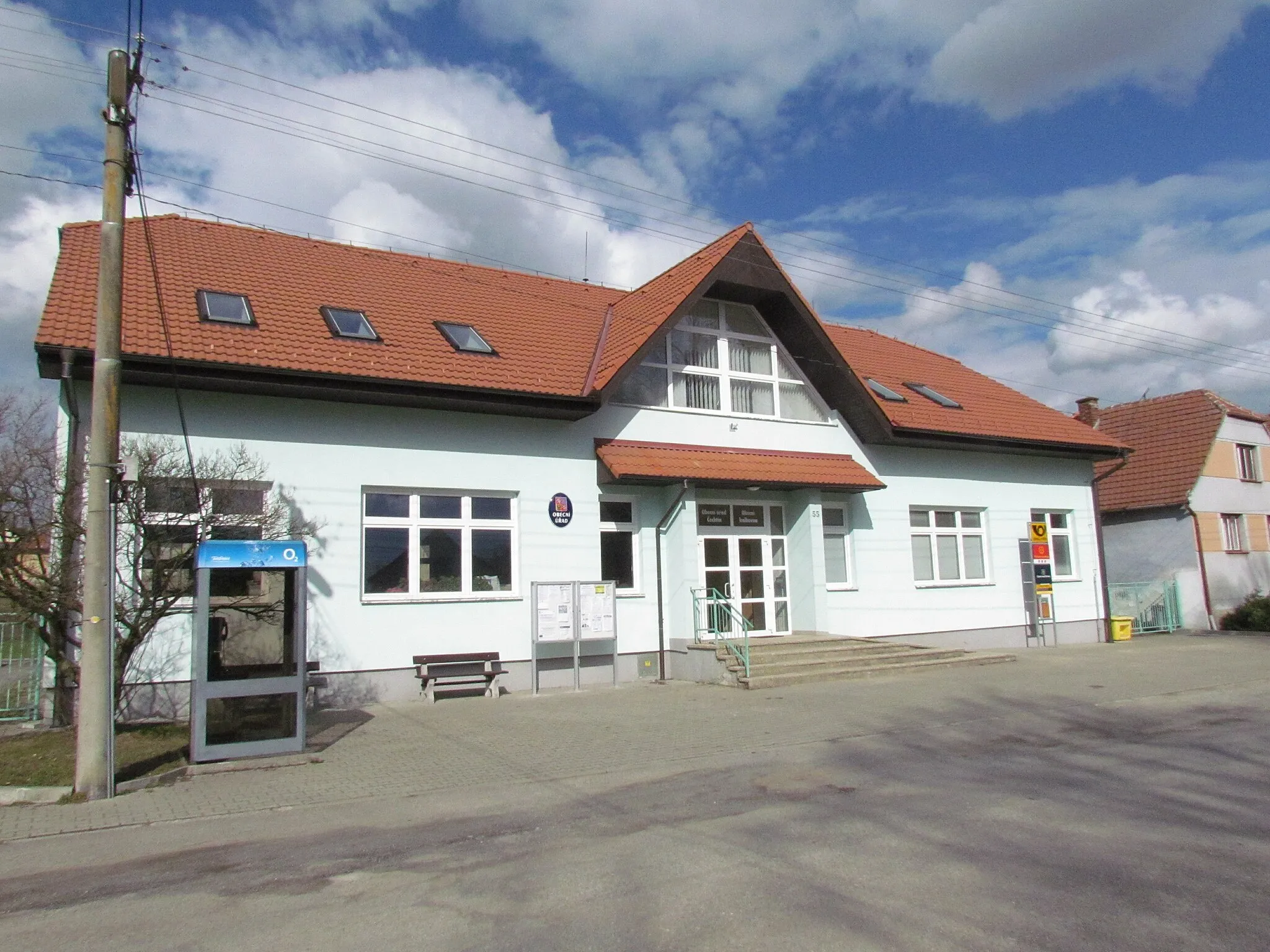 Photo showing: Municipal office at 2013 in Čechtín, Třebíč District.