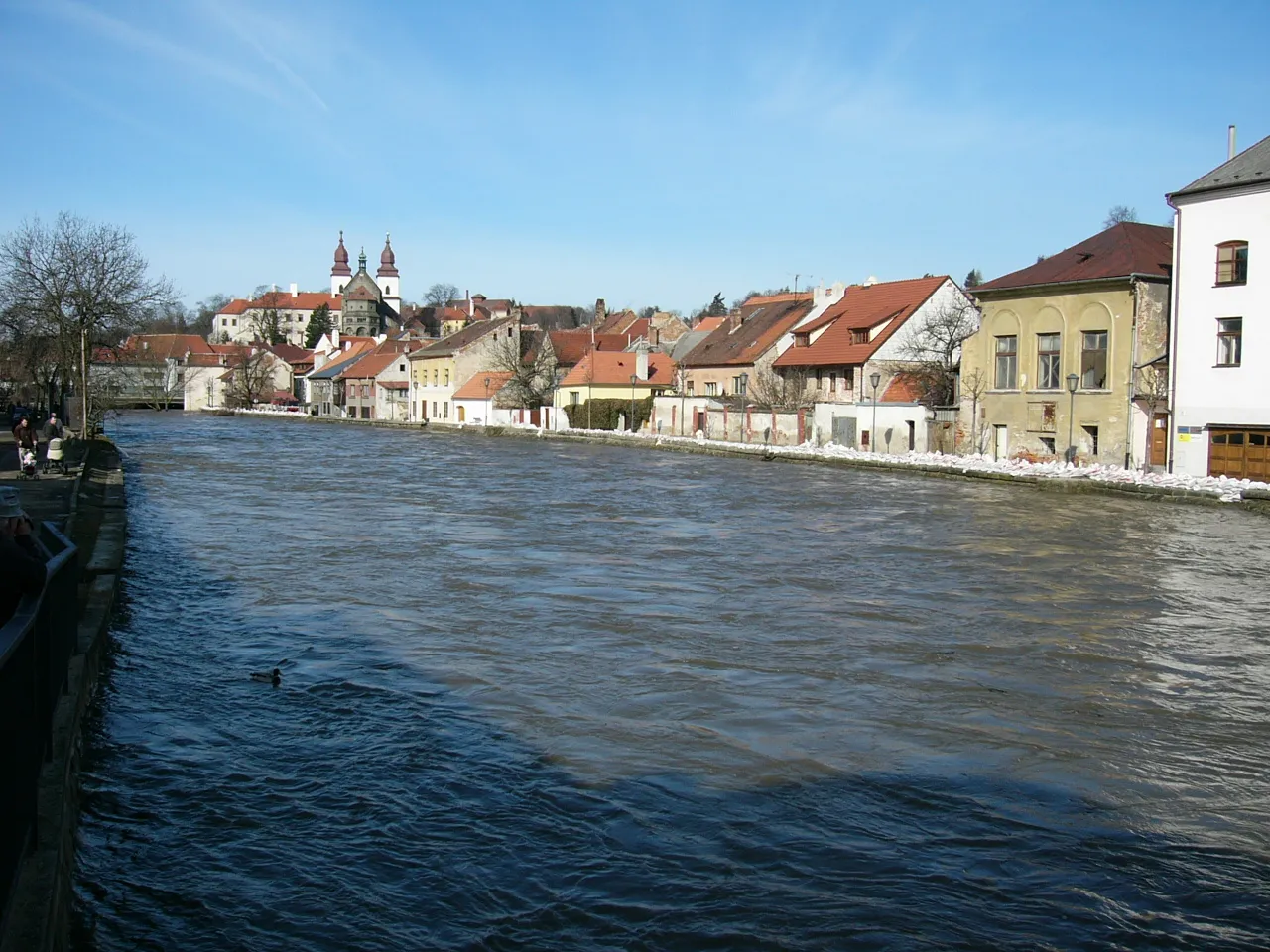 Photo showing: Flood in Třebíč
