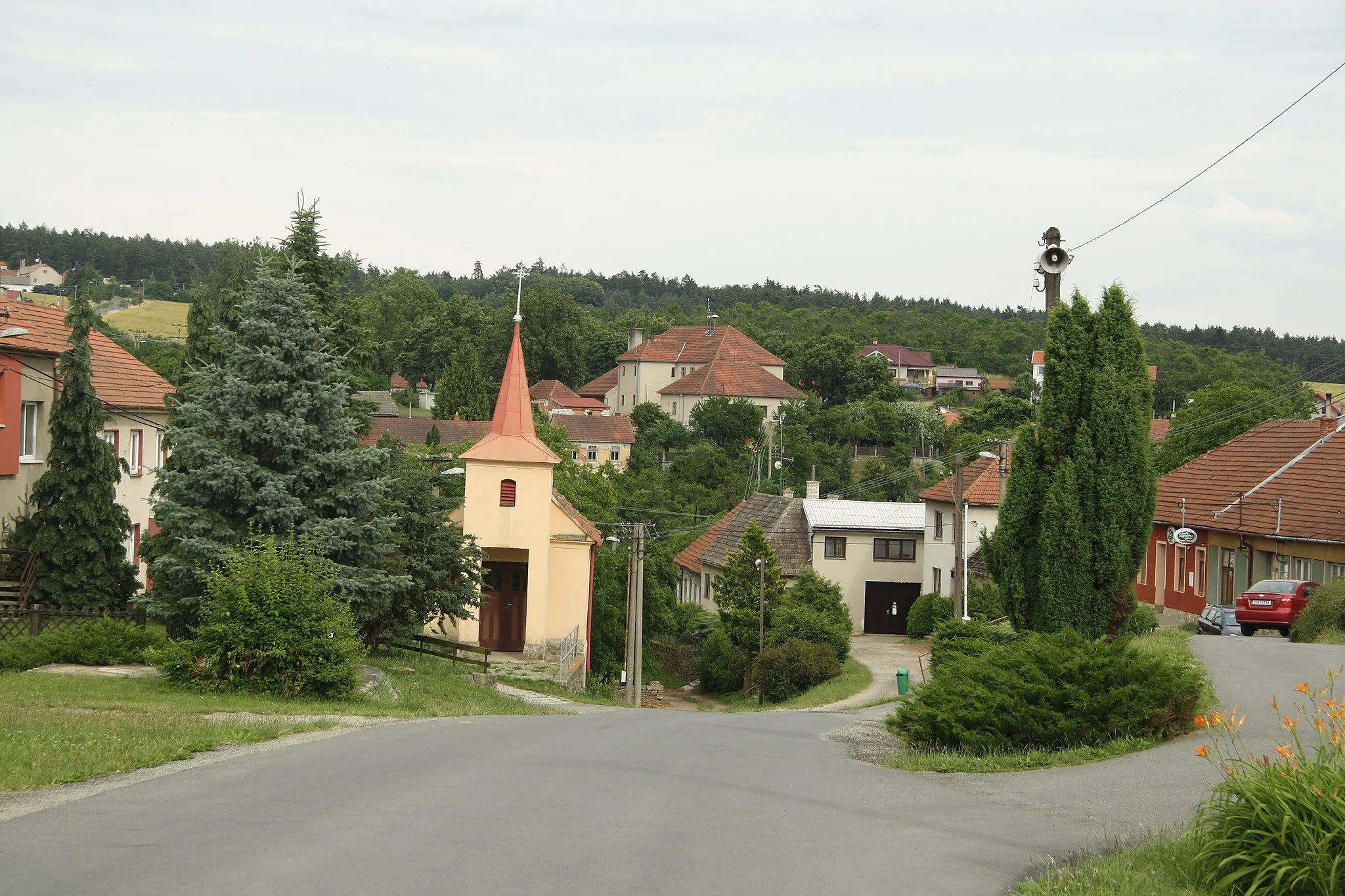 Photo showing: Center of Sudice, Třebíč District.