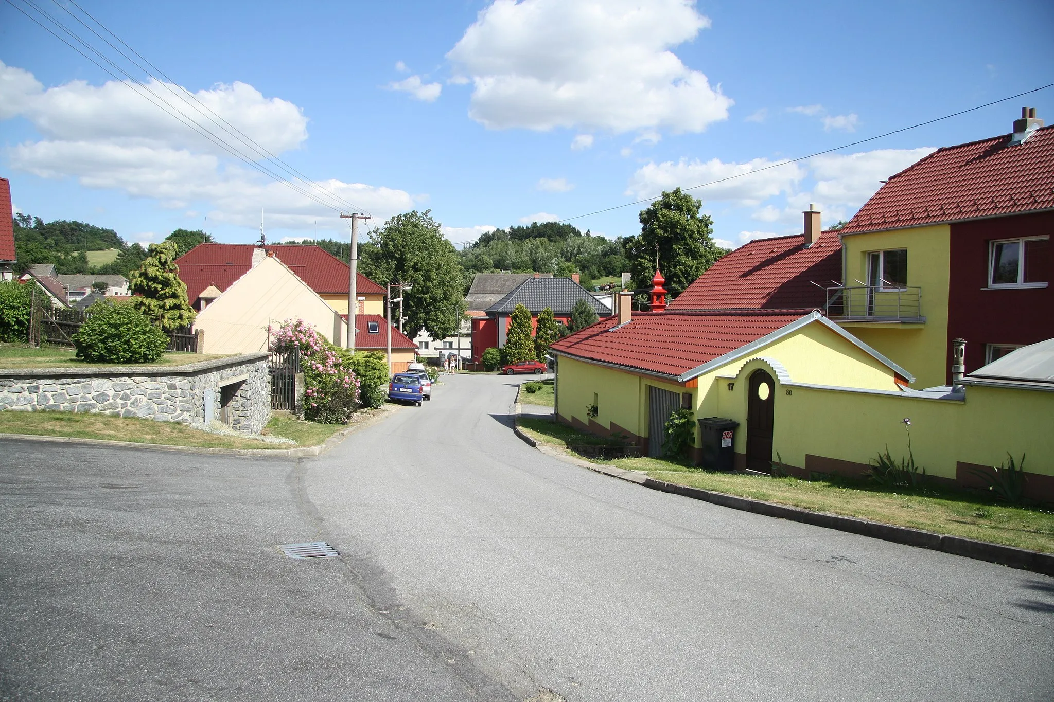 Photo showing: Center of Mastník, Třebíč District.