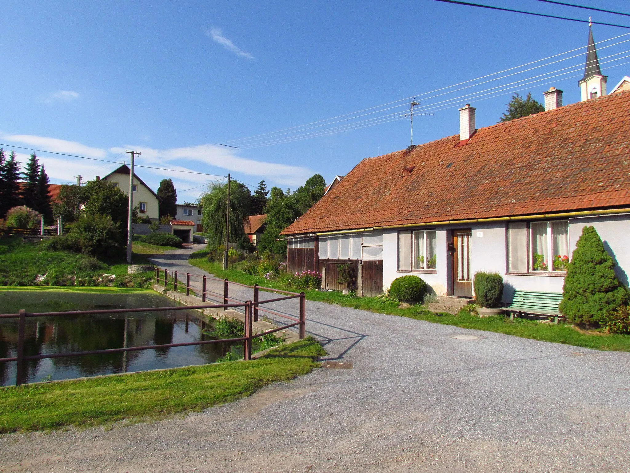 Photo showing: Center of Benetice, Třebíč District.