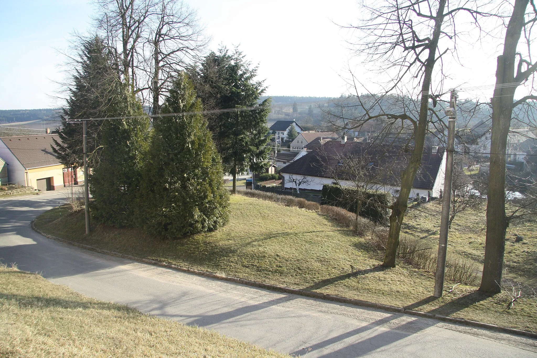 Photo showing: Center of Benetice in 2015, Třebíč District.