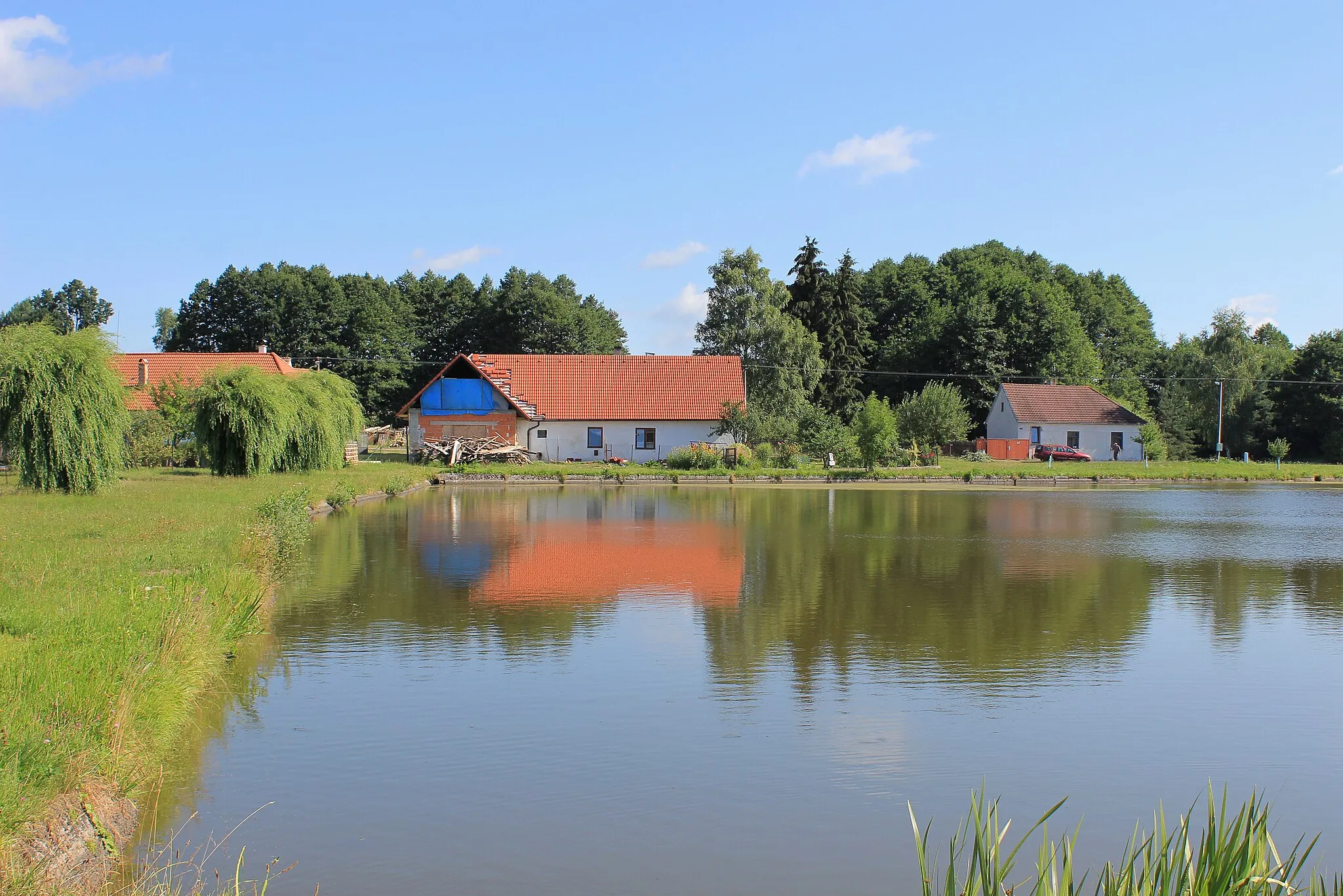 Photo showing: East pond in Velký Ratmírov , Czech Republic.