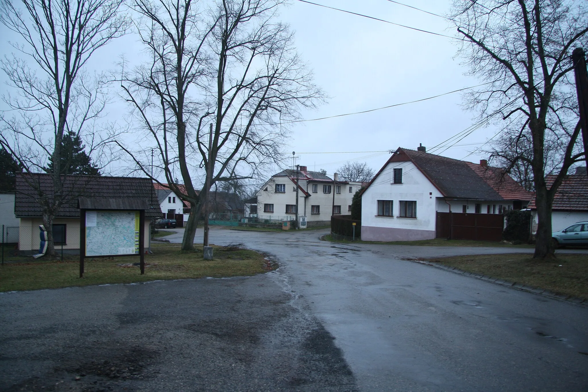 Photo showing: Center of Psáře, Benešov District.