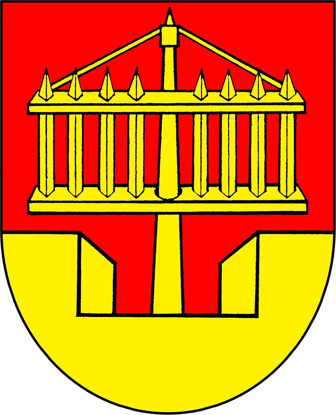 Photo showing: Municipal coat of arms of Bohdaneč village, Kutná Hora District, Czech Republic.