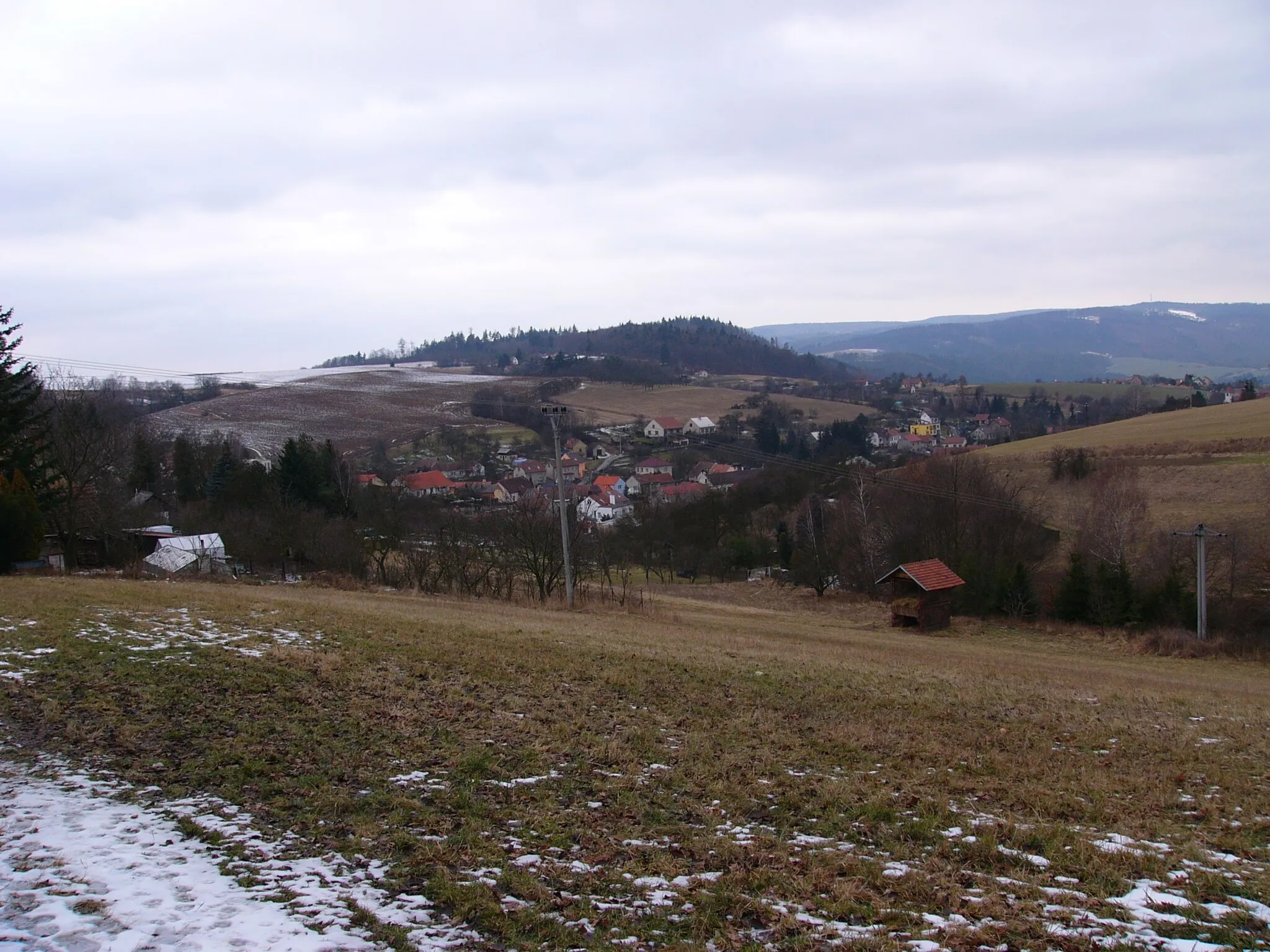 Photo showing: View at Olomucany village.