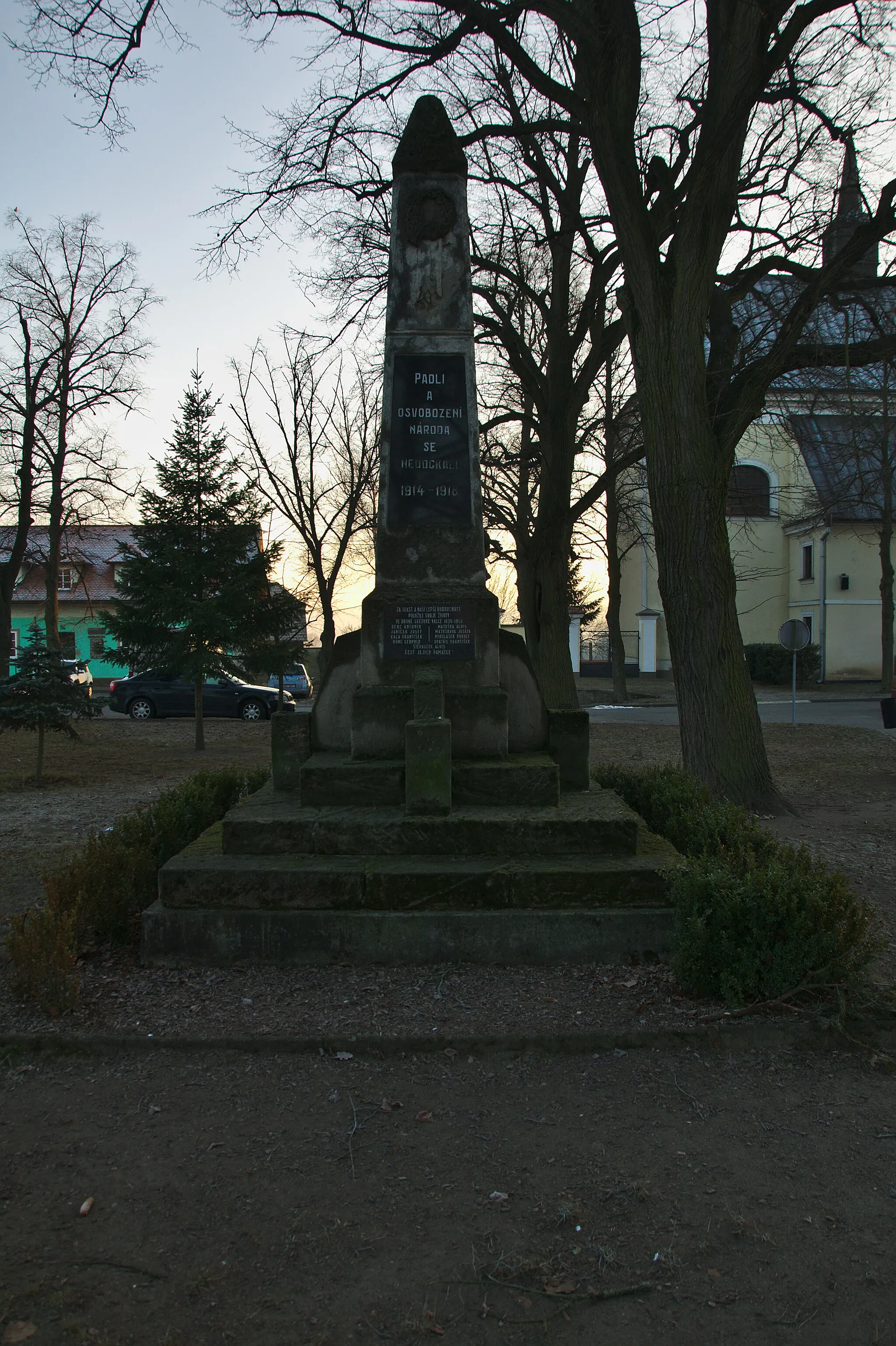 Photo showing: Památník obětem první světové války, Doubravice nad Svitavou, okres Blansko