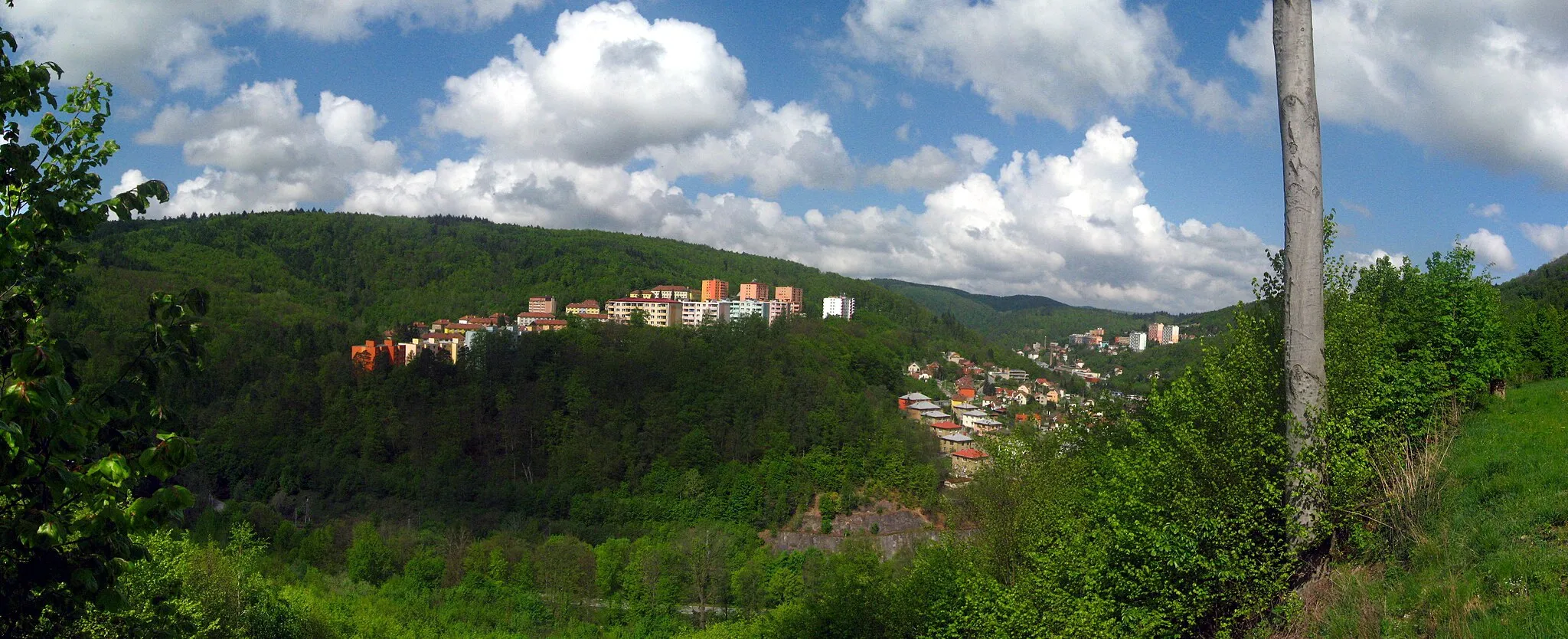Photo showing: Panorama of Adamov town.