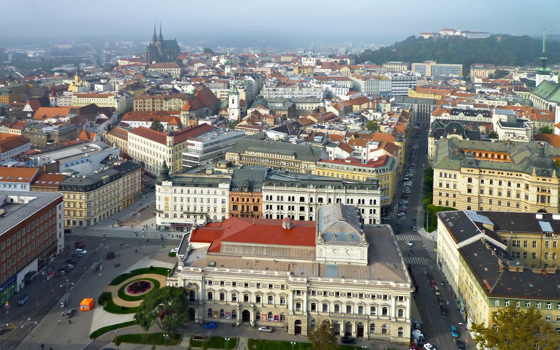 Photo showing: Partial view of the historical centre of the City of Brno, Czech republic, EU