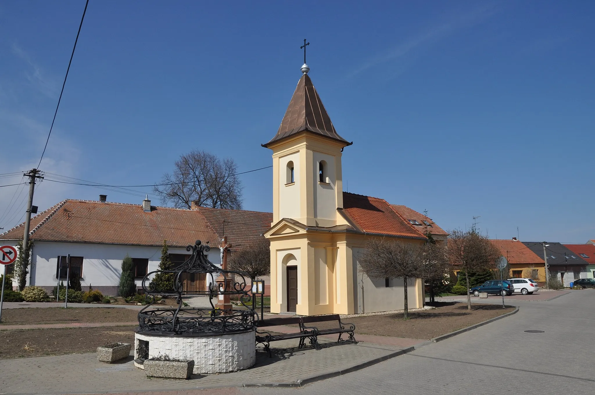 Photo showing: Žabčice, kaple svatého Vavřince.