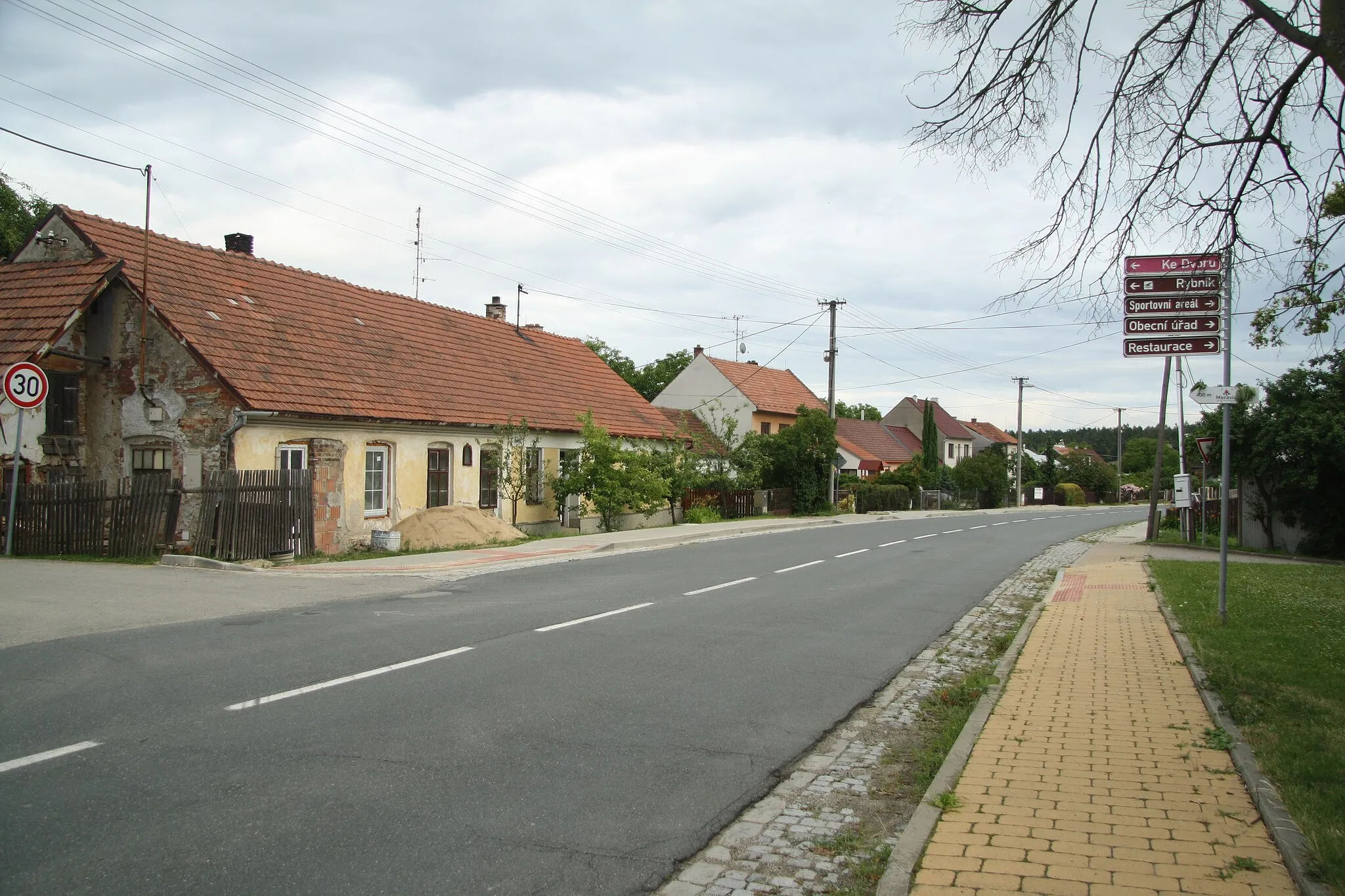 Photo showing: Center of Říčky, Brno-Country District.