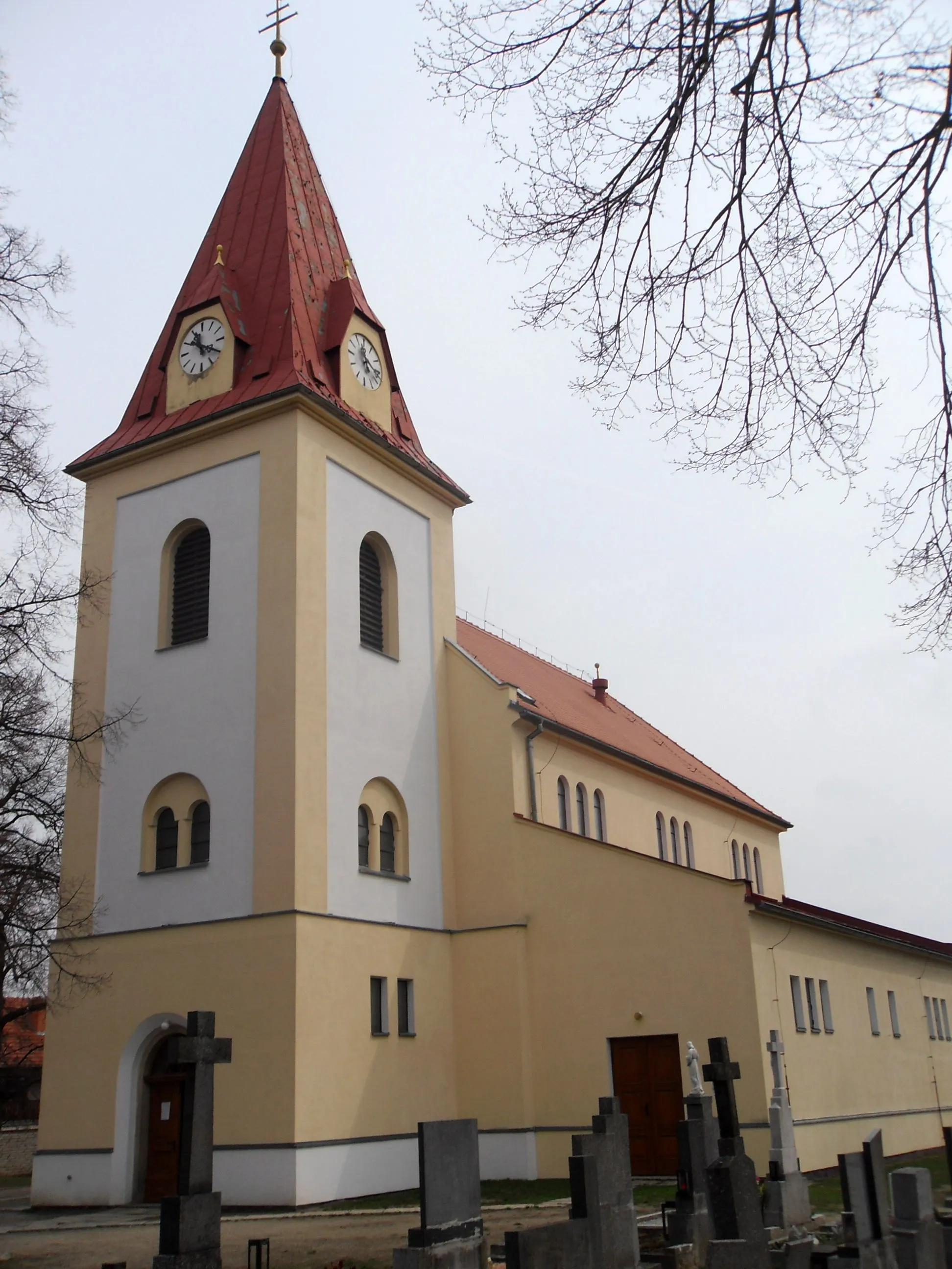 Photo showing: Church of Saint John the Baptist, Vysoké Popovice, Brno-Country District, Czech Republic