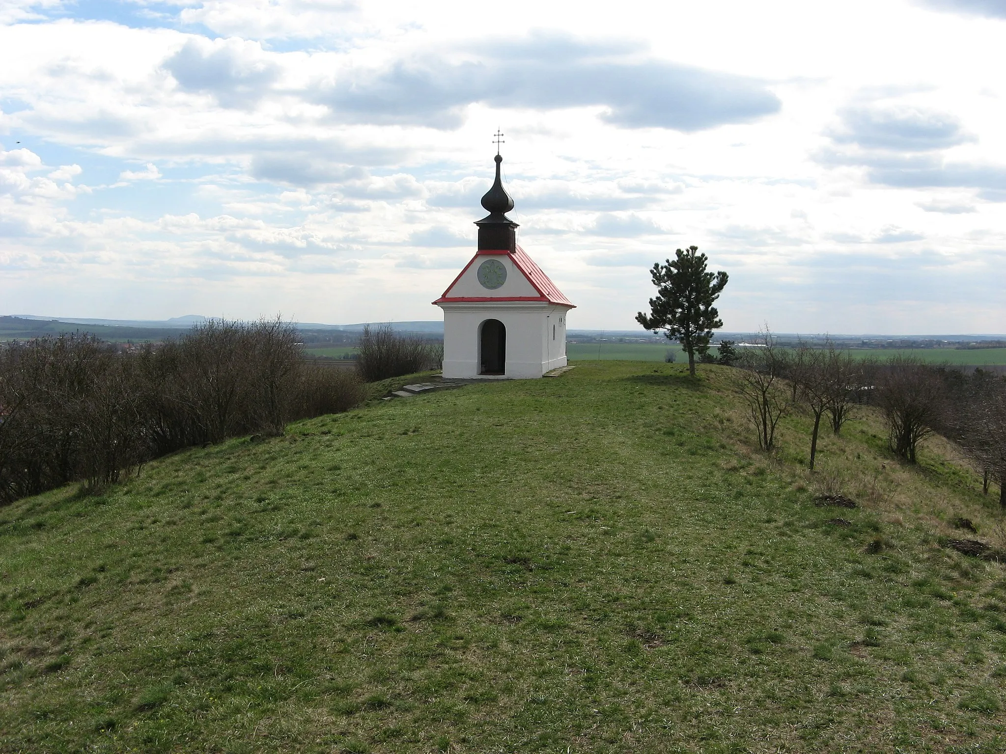 Photo showing: Chapel on hill Santon (design before recontruction)