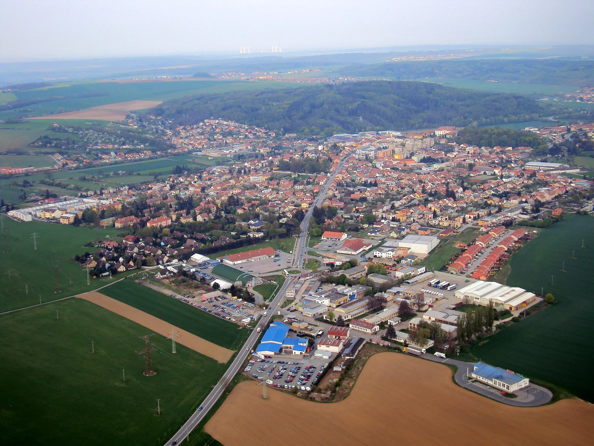 Photo showing: Letecký pohled na Rosice z východu