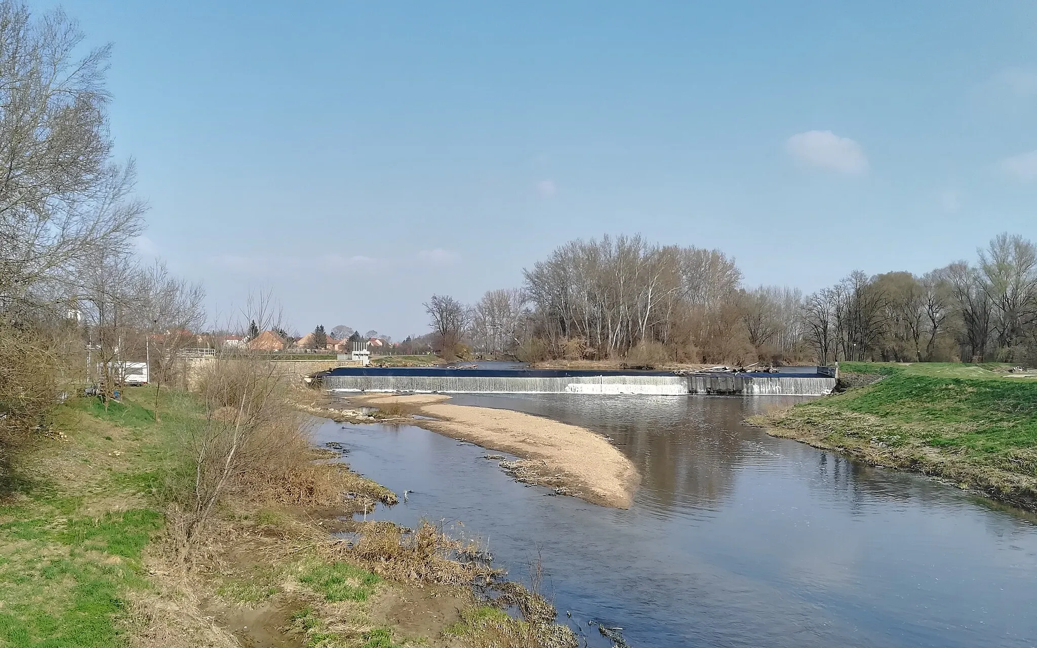 Photo showing: Cvrčovice (okres Brno-venkov) - jez na Jihlavě