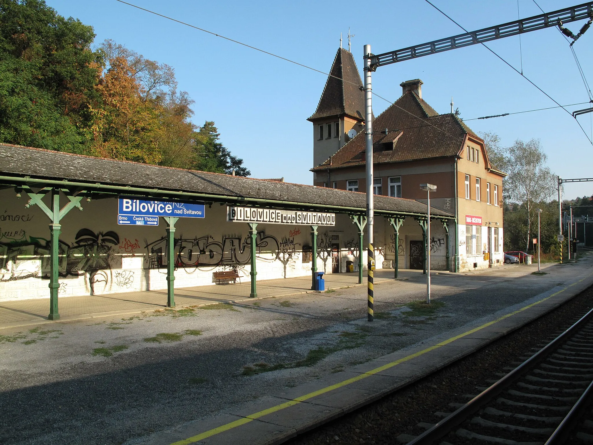 Photo showing: Bílovice nad Svitavou, železniční stanice