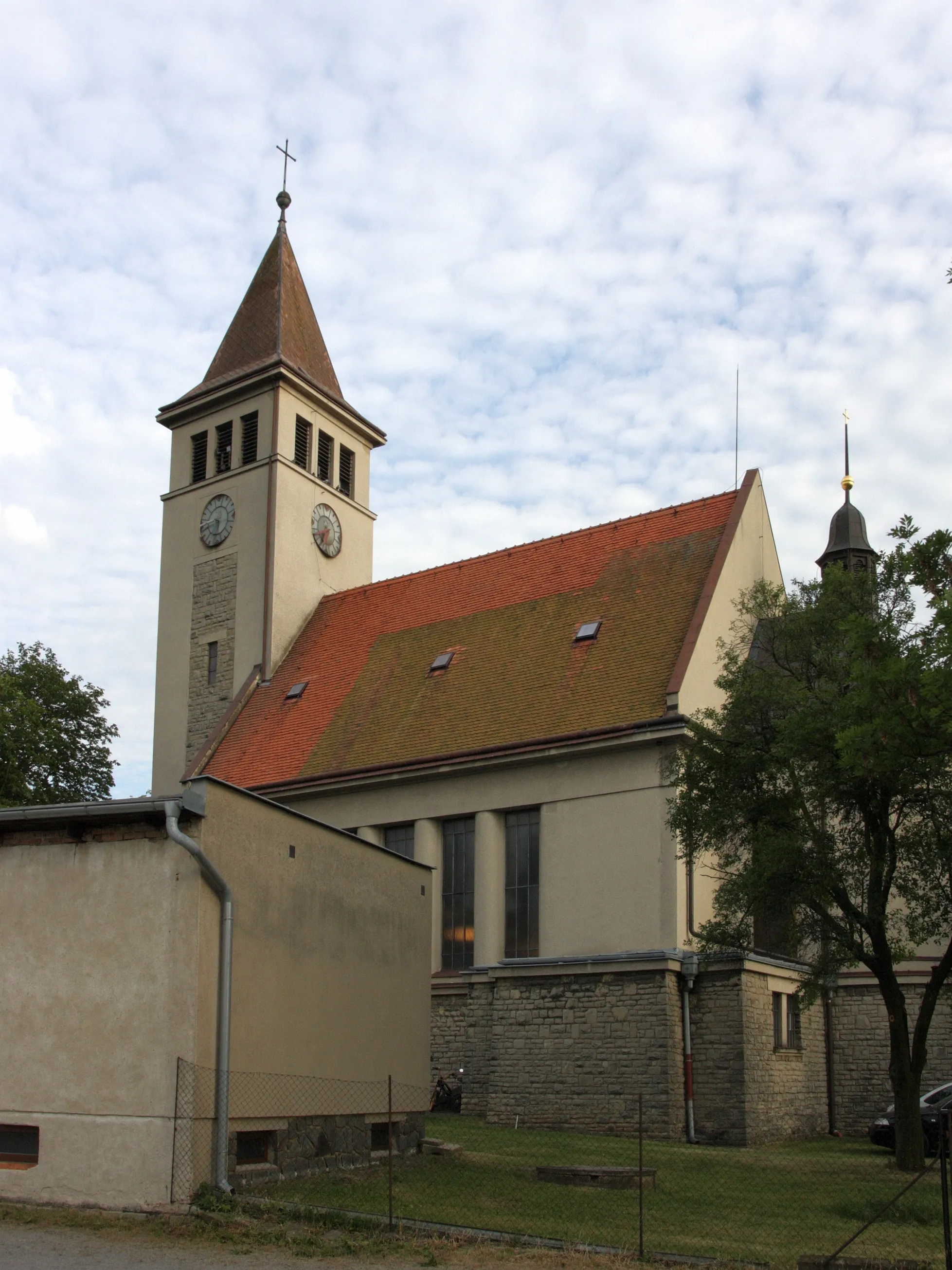 Photo showing: Blažovice - kostel Božského srdce Páně.