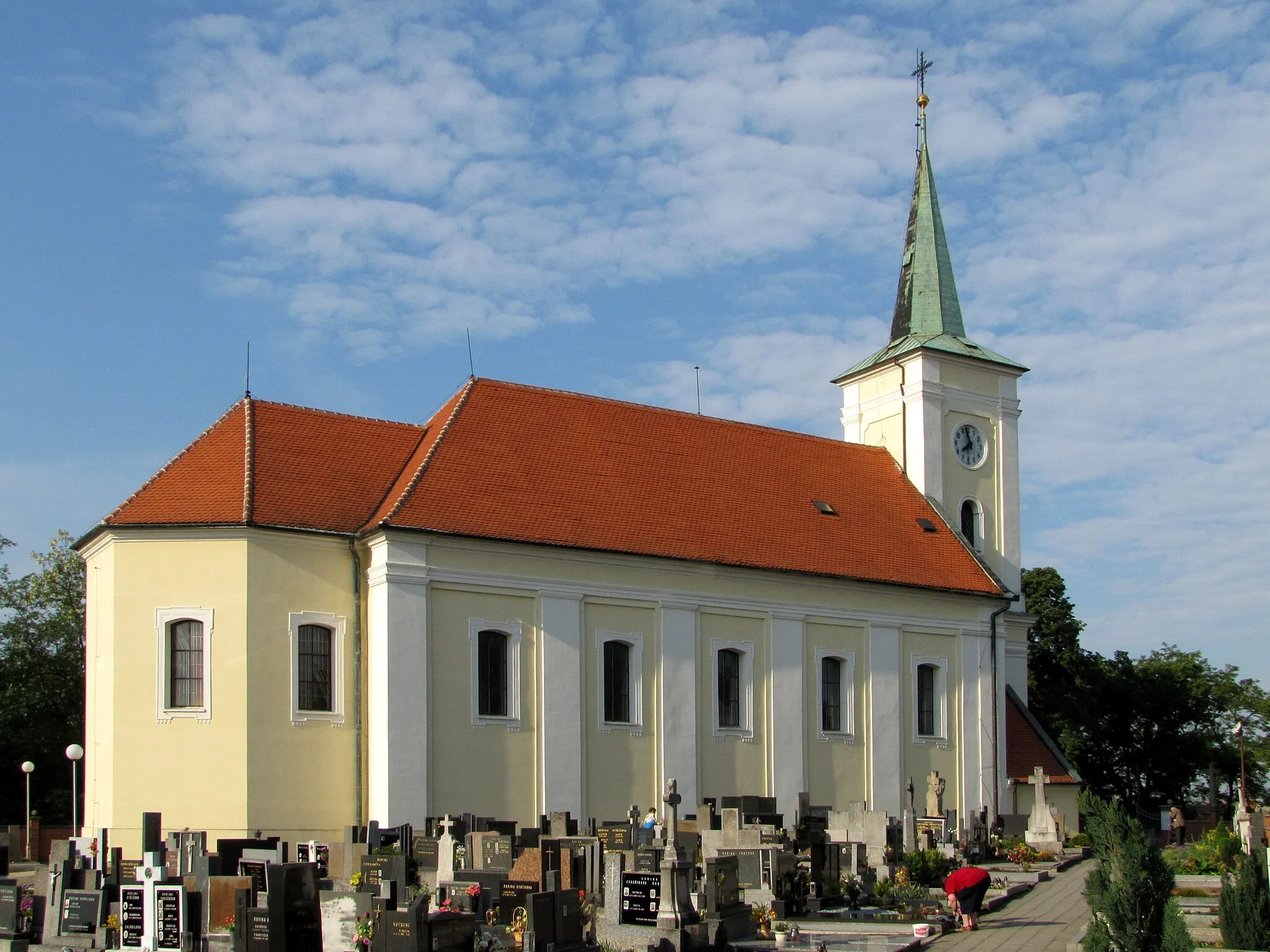 Photo showing: Late Baroque church of the Visitation of Virgin Mary in Svatobořice-Mistřín, Hodonín District, CZ