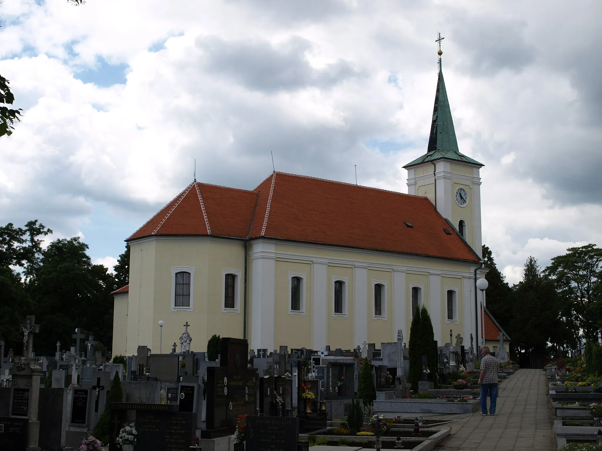 Photo showing: Late Baroque church of the Visitation of Virgin Mary in Svatobořice-Mistřín, Hodonín District, CZ