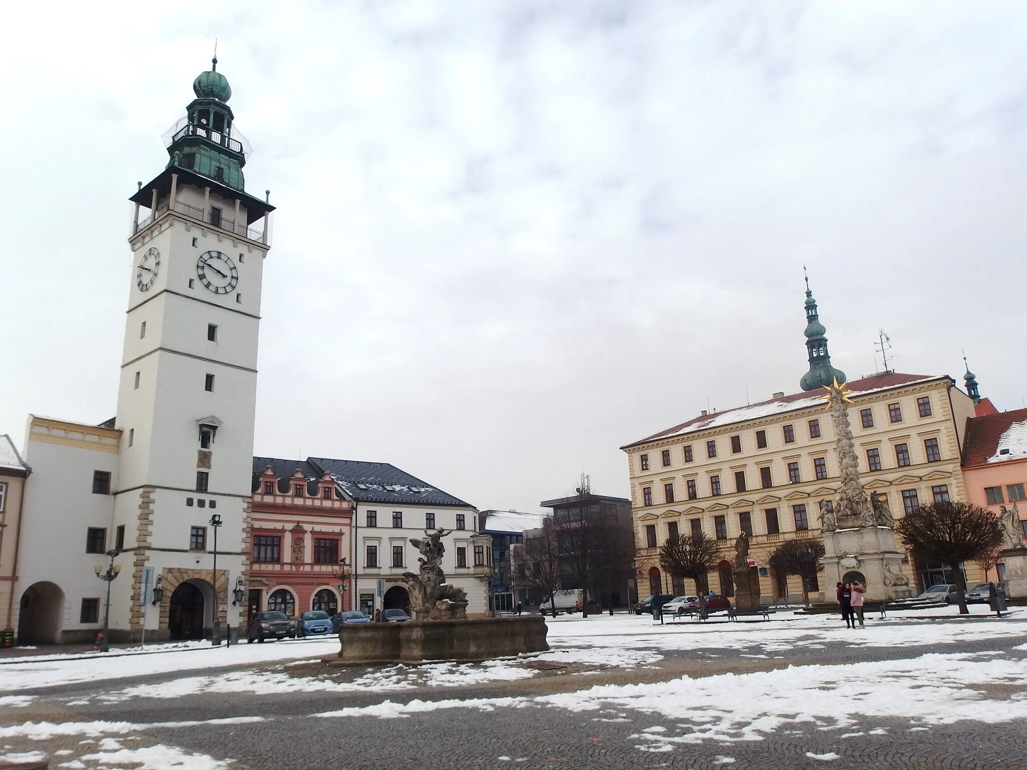 Photo showing: Vyškov, Czech Republic. Masarykovo náměstí Square with the town hall.