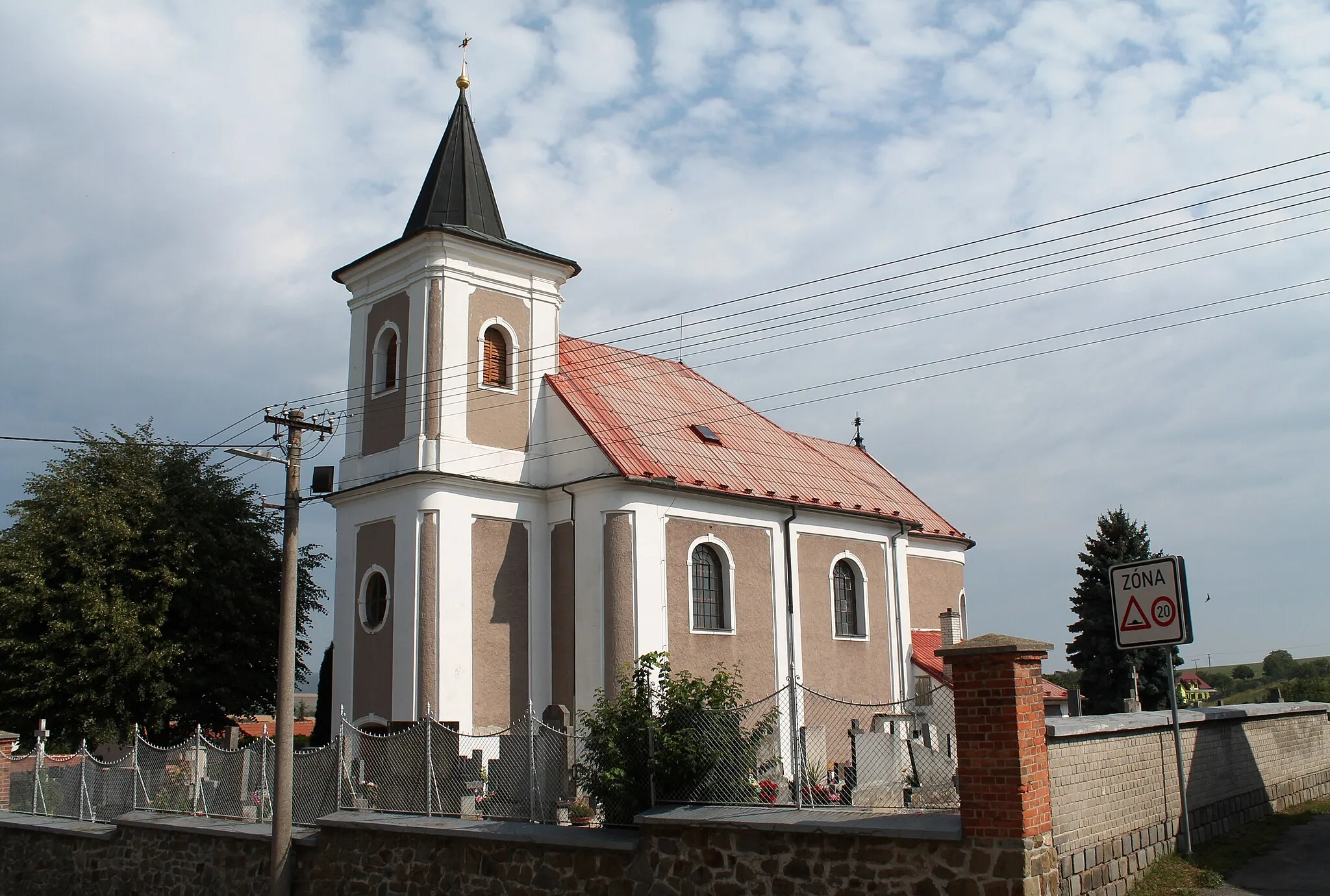 Photo showing: Church of Saint Barbara, Velešovice, Vyškov District, Czech Republic