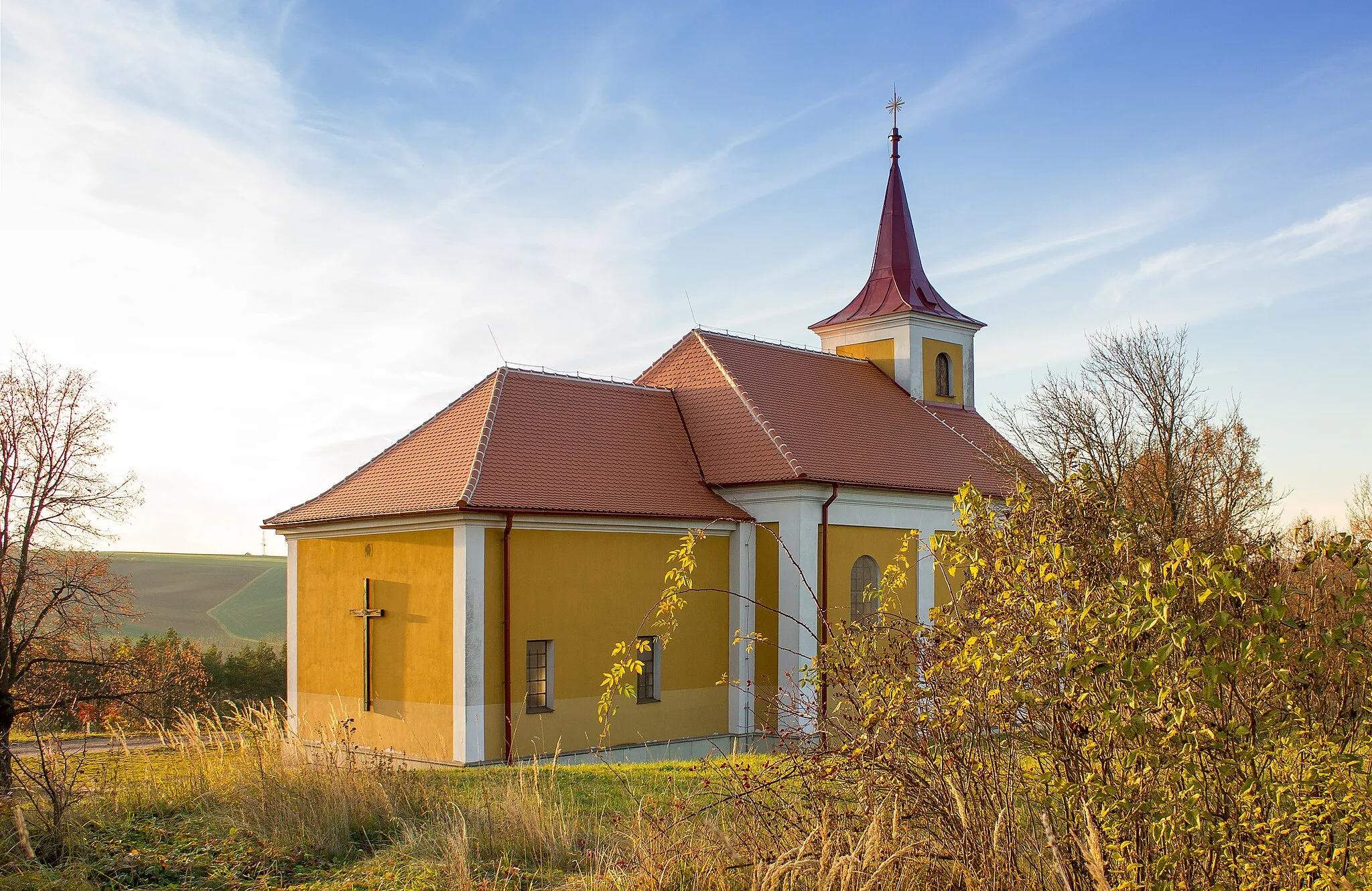 Photo showing: Lutršték, poutní místo, kostel Panny Marie Bolestné.