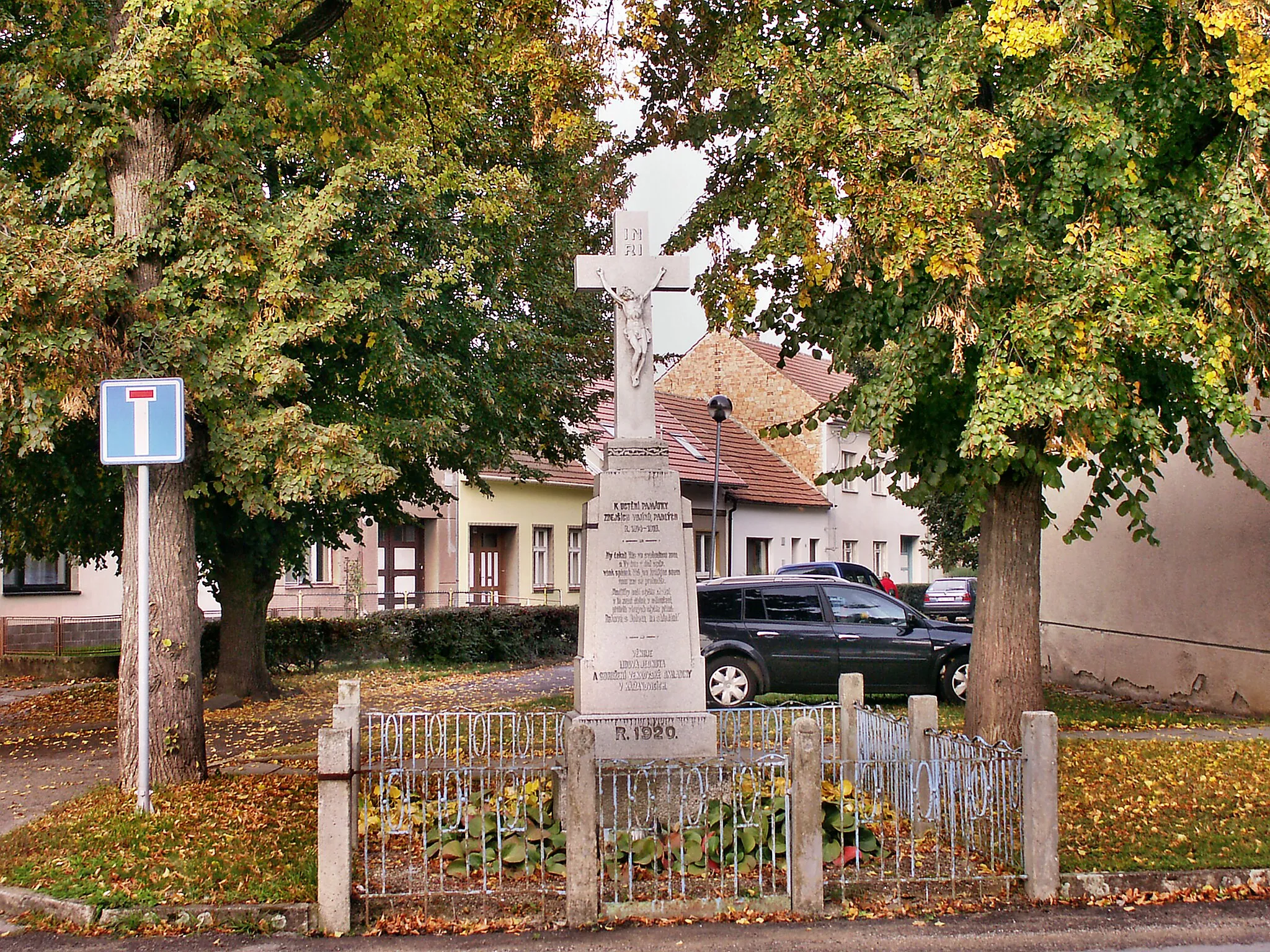 Photo showing: Křižanovice (okres Vyškov) - památník padlým v 1. sv. válce,