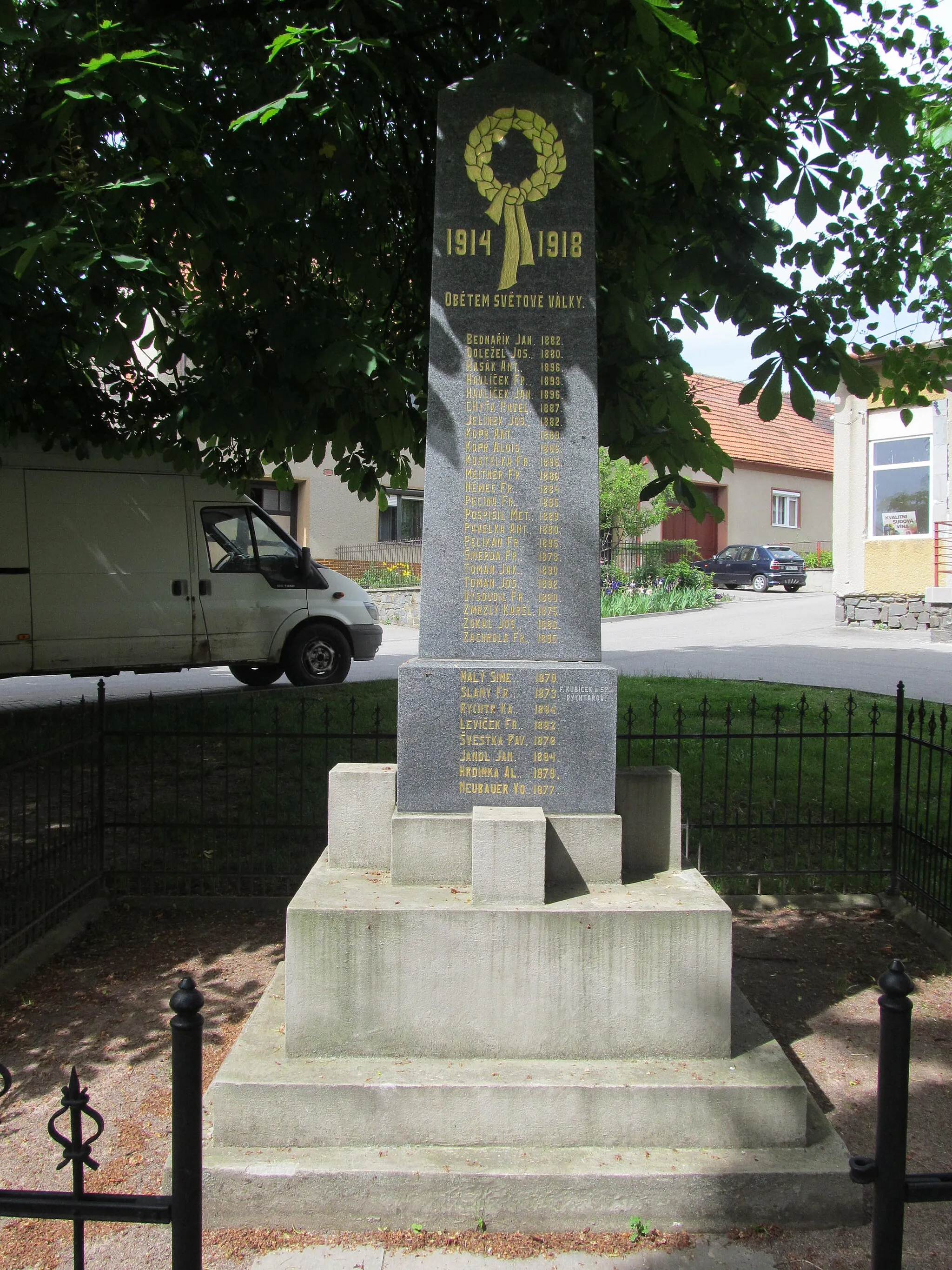 Photo showing: World War I monument in Habrovany
