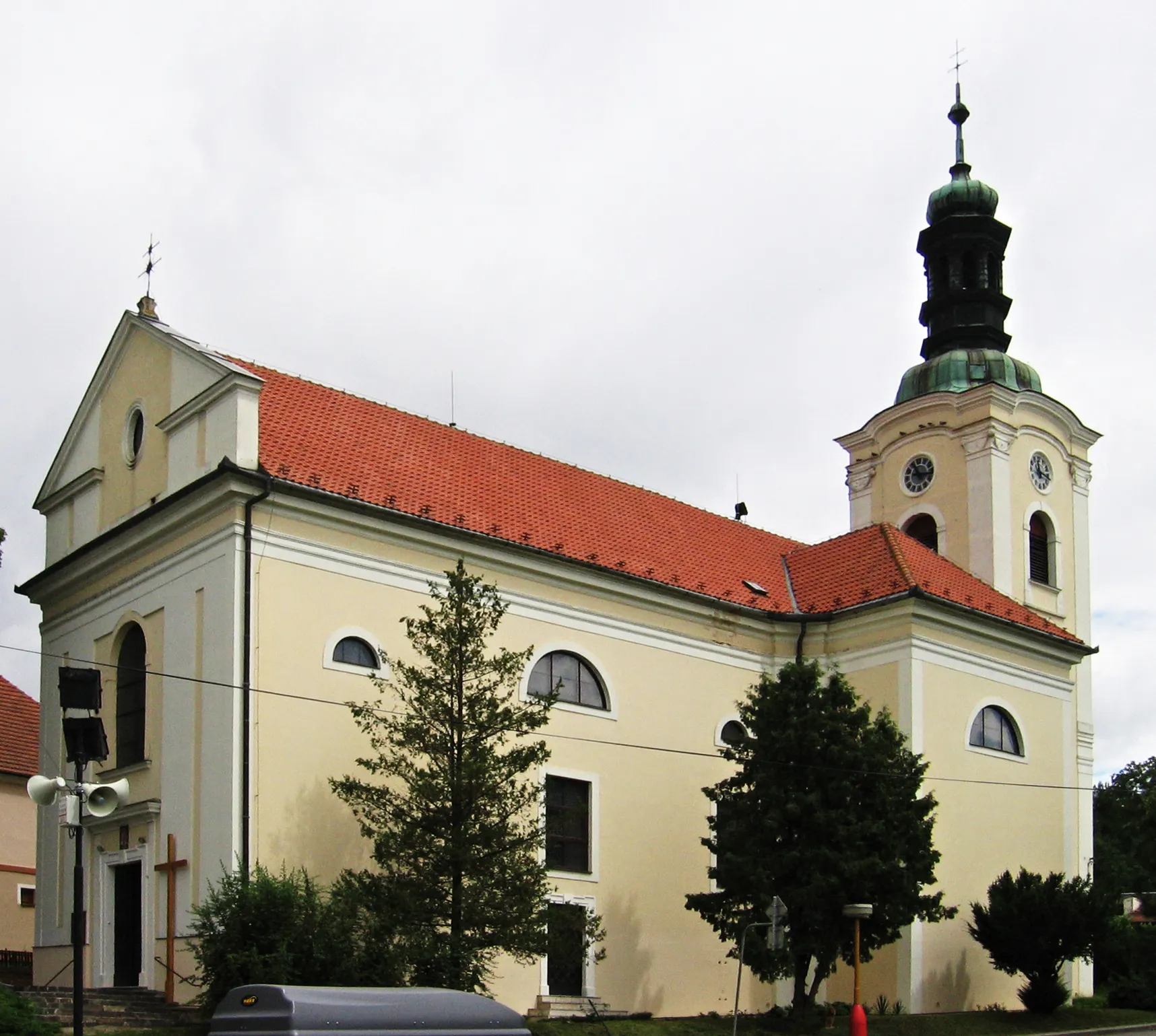 Photo showing: Assumption of the Virgin Mary church in Ždánice (Hodonín District)