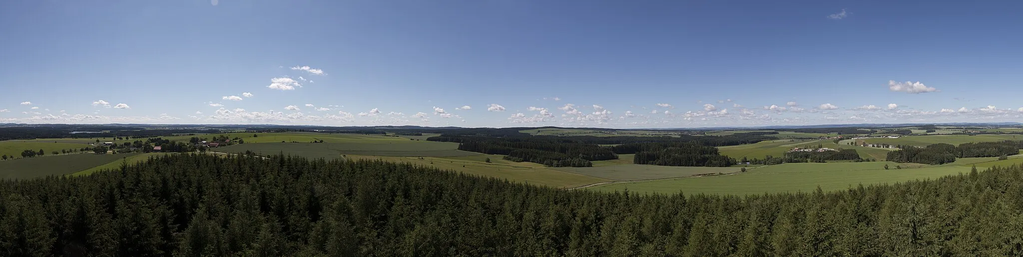 Photo showing: Rosička (rozhledna) z 18.6.2016 - panorama výhledu