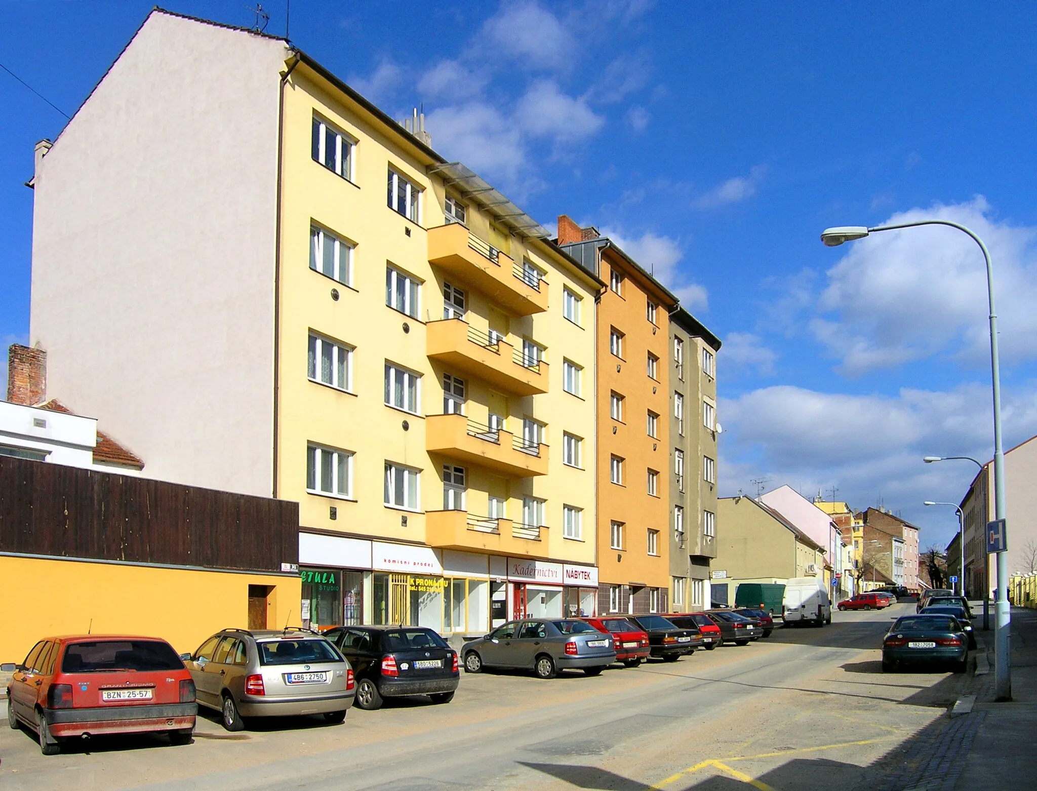 Photo showing: Francouzská street in Zábrdovice quarter in Brno, Czech Republic