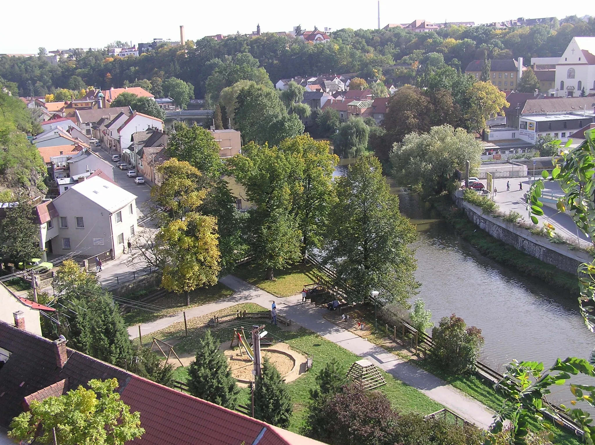 Photo showing: Třebíč, vyhlídka z vyvýšeniny Hrádek