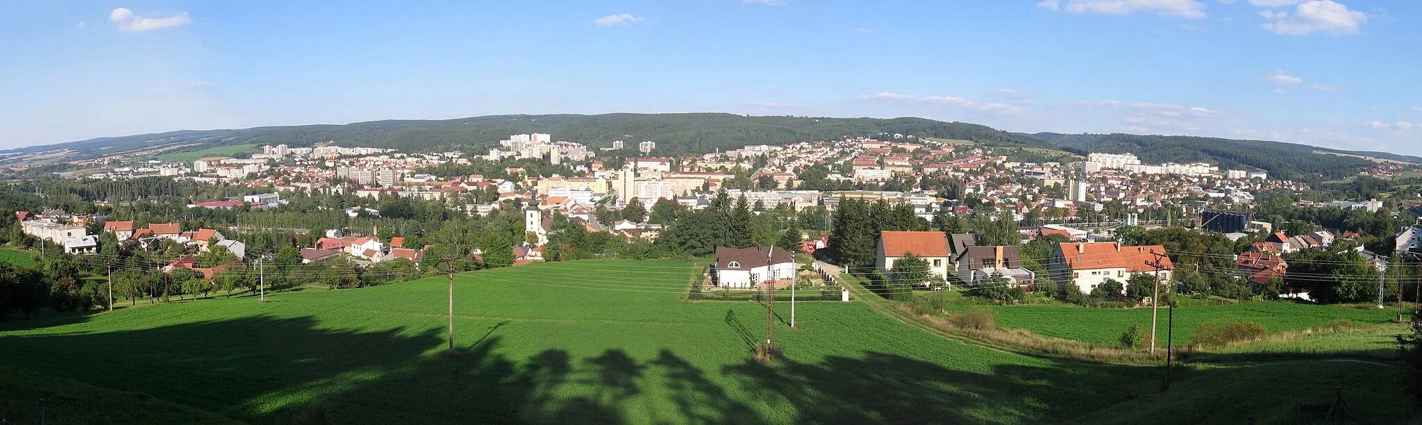 Photo showing: Panoramic view of Blansko, Czech Republic.