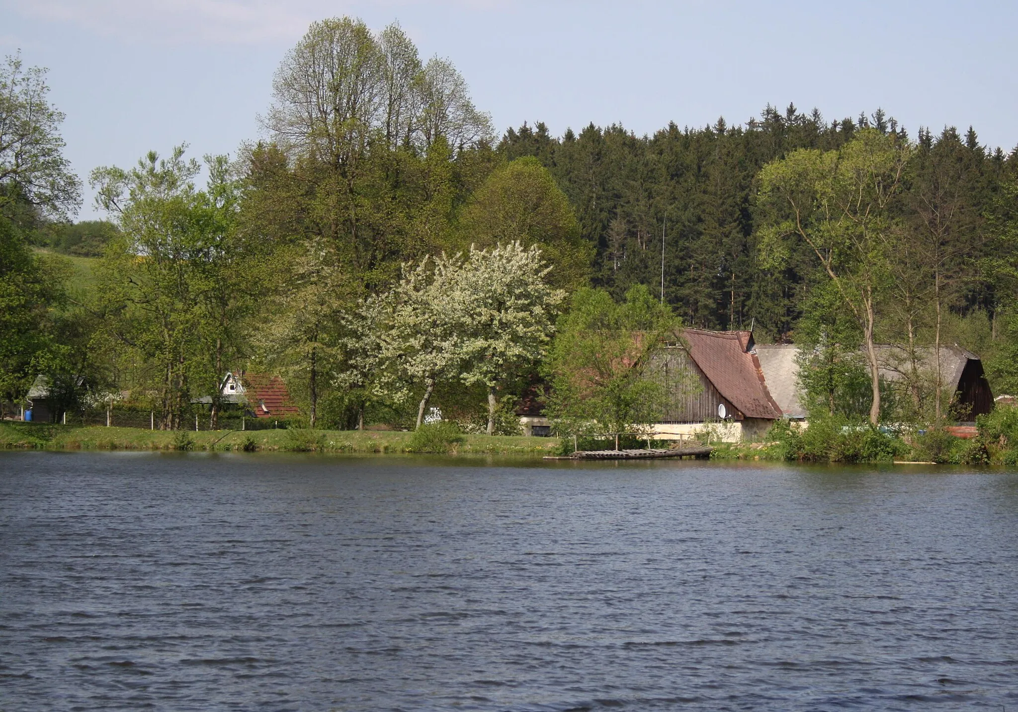 Photo showing: Dašov overview, photo taken from bank of pond Pančák.